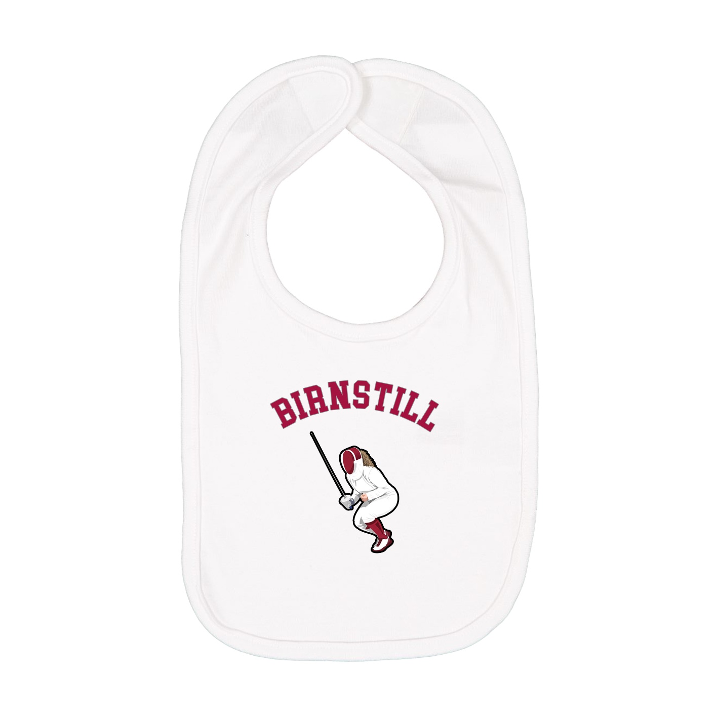 Infant Bib — Shirsey Arch in White