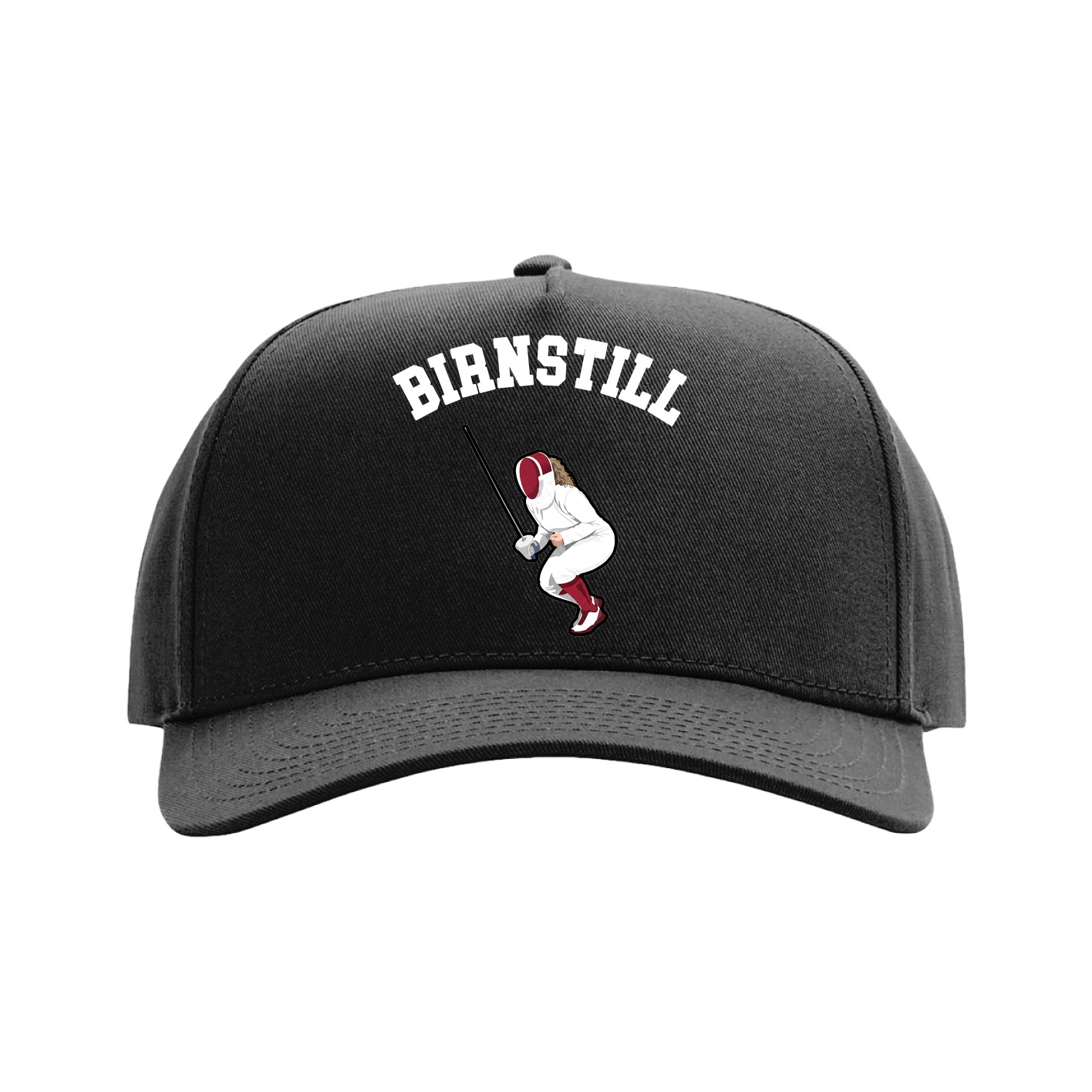 Full Fabric Five-Panel Champ Cap — Shirsey Arch in Black