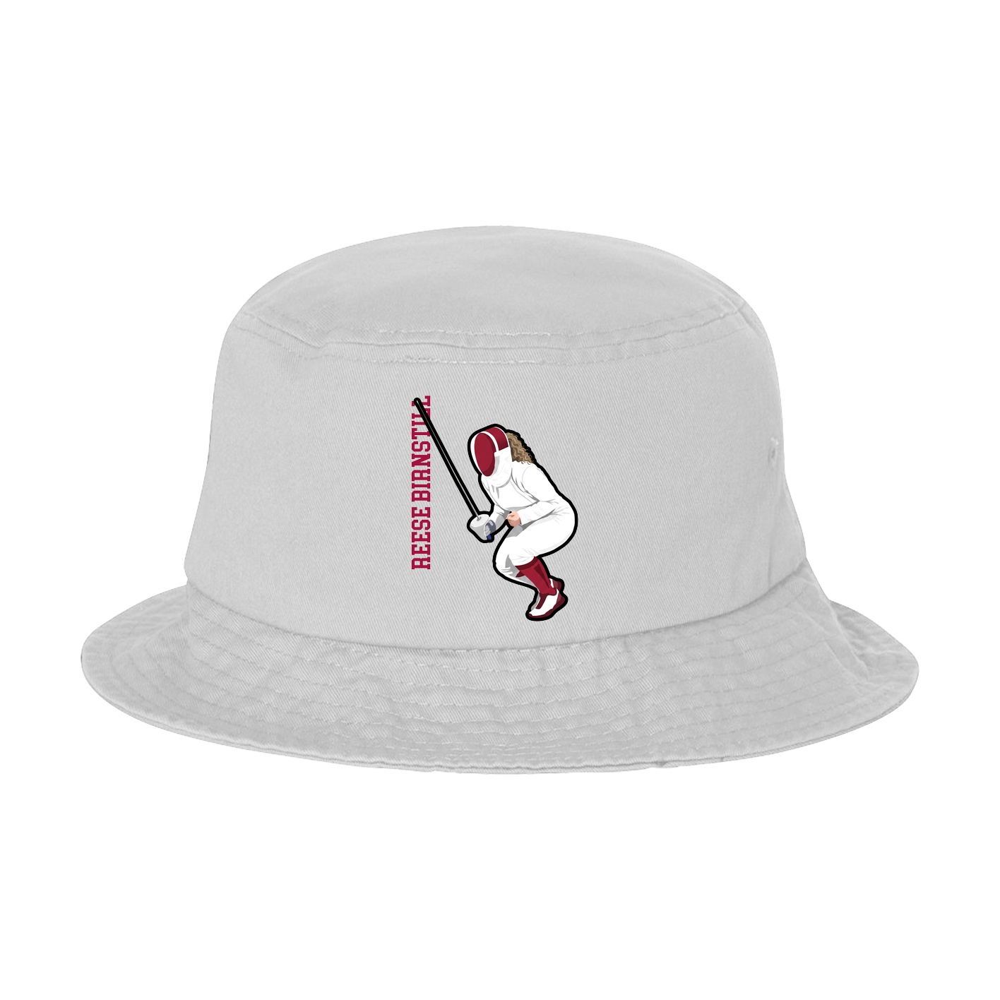Bucket Cap — Name Vertical in White
