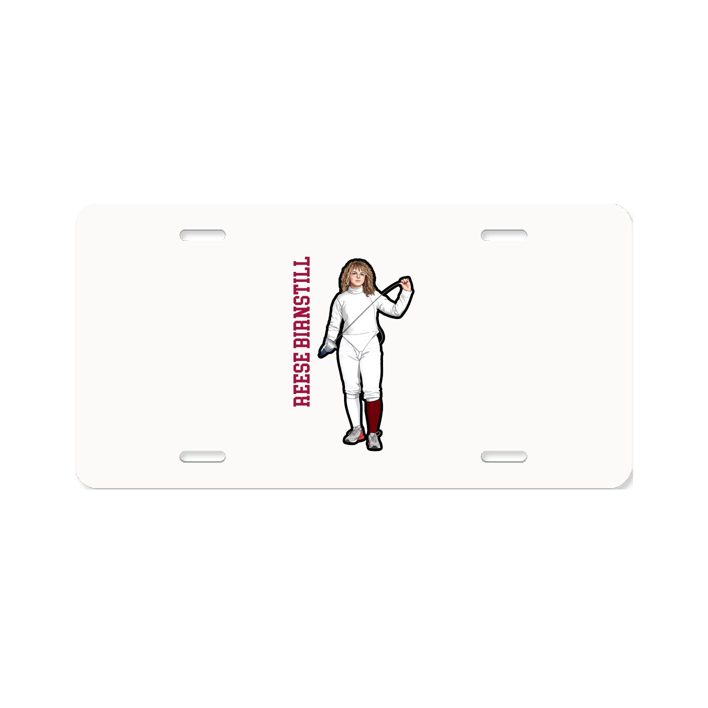 License Plate — Name Vertical in Classic
