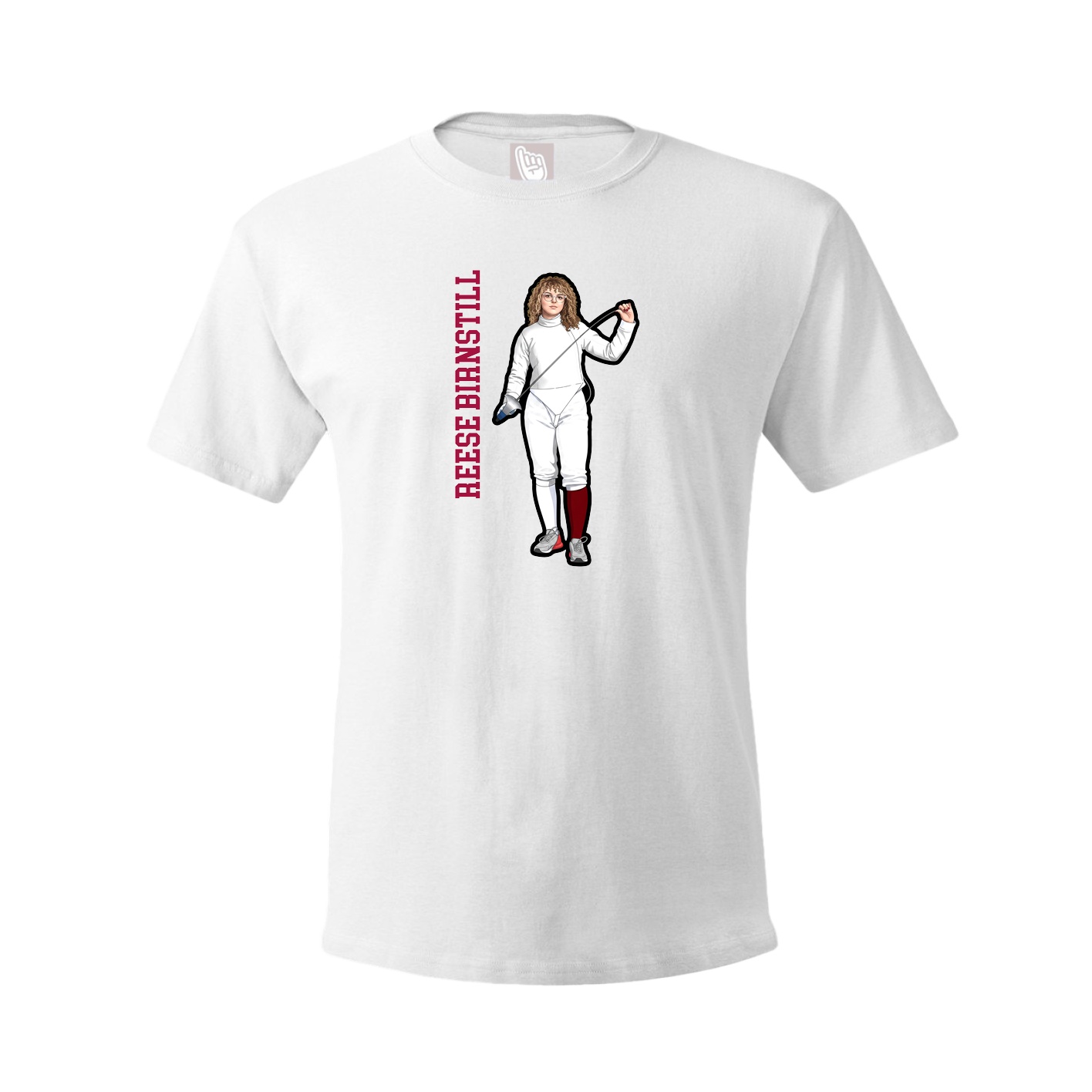 Youth Tee — Name Vertical in White