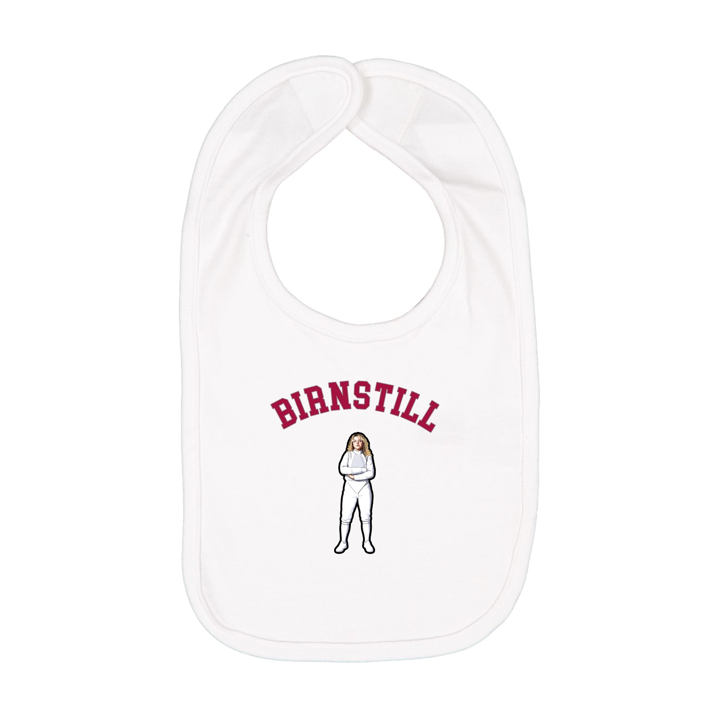 Infant Bib — Shirsey Arch in White