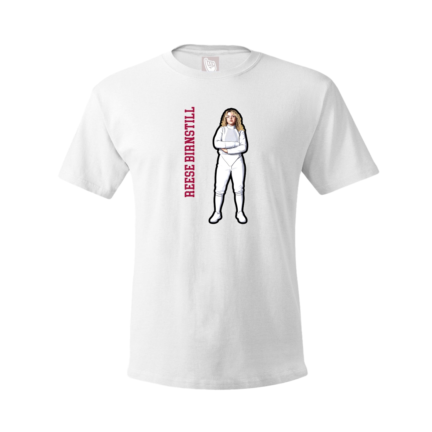 Youth Tee — Name Vertical in White