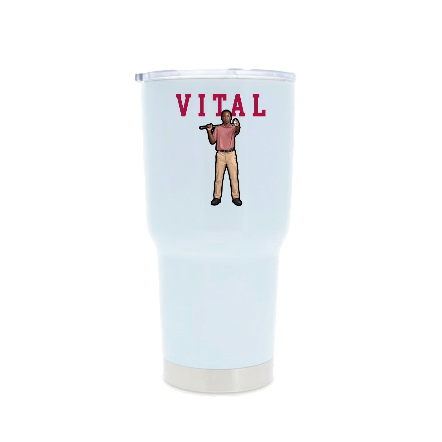 30oz Stainless Steel Tumbler — Shirsey in White