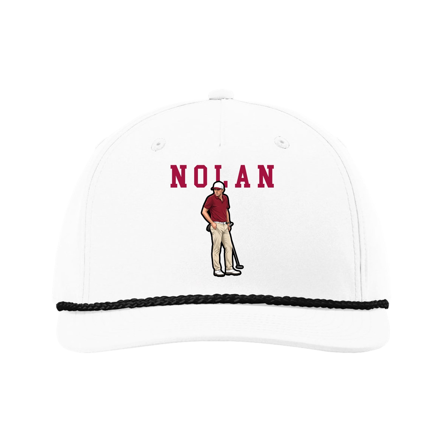 Five-Panel Classic Rope Cap — Shirsey in White