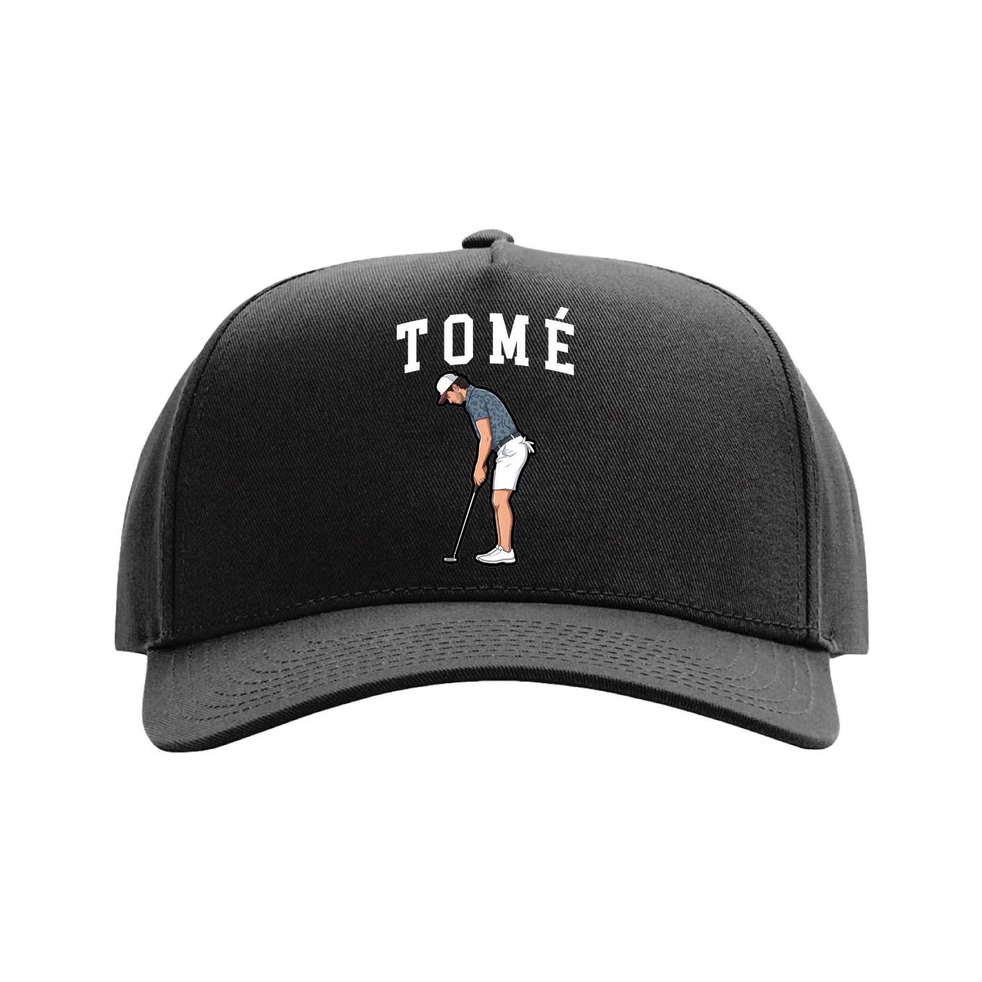 Full Fabric Five-Panel Champ Cap — Shirsey in Black