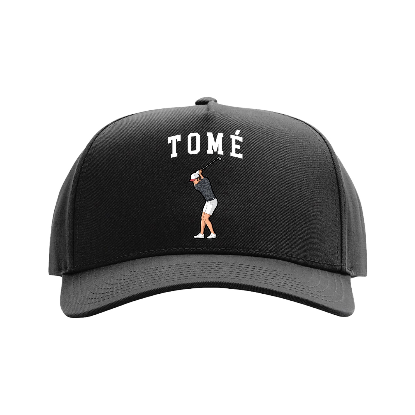 Full Fabric Five-Panel Champ Cap — Shirsey in Black
