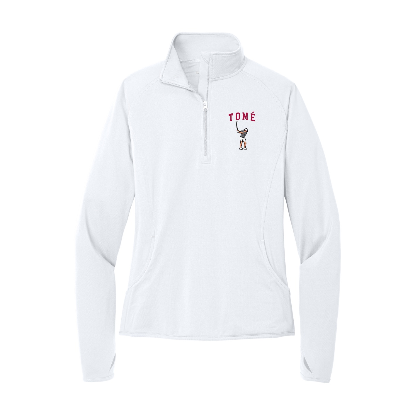 Women's Q-Zip Pullover — Shirsey in White