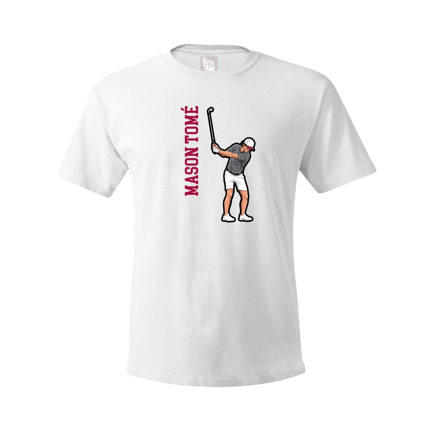 Tee — Name Vertical in White