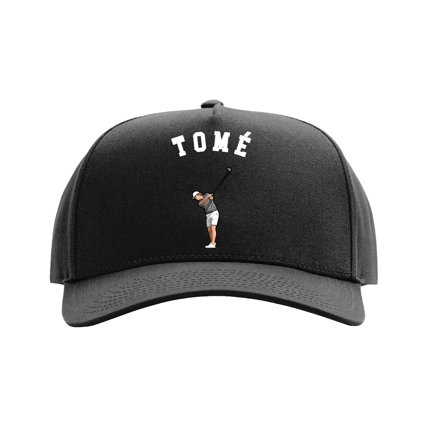Full Fabric Five-Panel Champ Cap — Shirsey Arch in Black