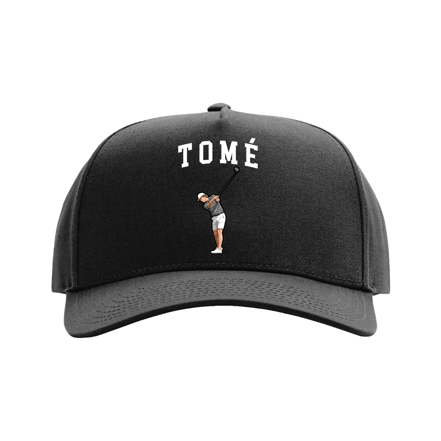 Full Fabric Five-Panel Champ Cap — Shirsey in Black