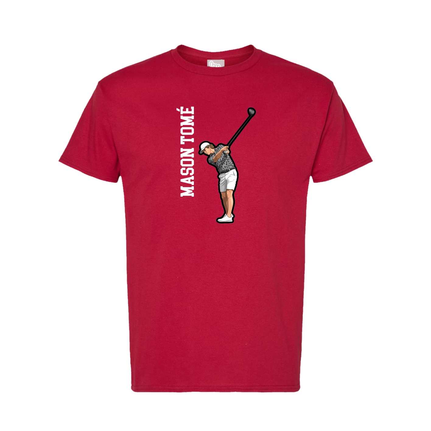 Tee — Name Vertical in Crimson