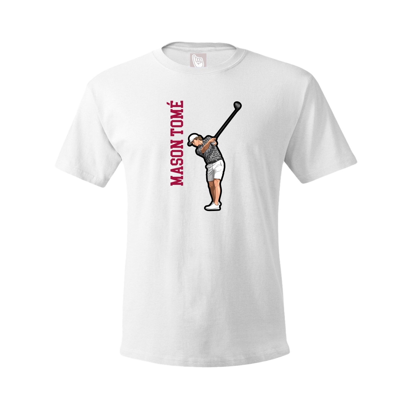 Youth Tee — Name Vertical in White