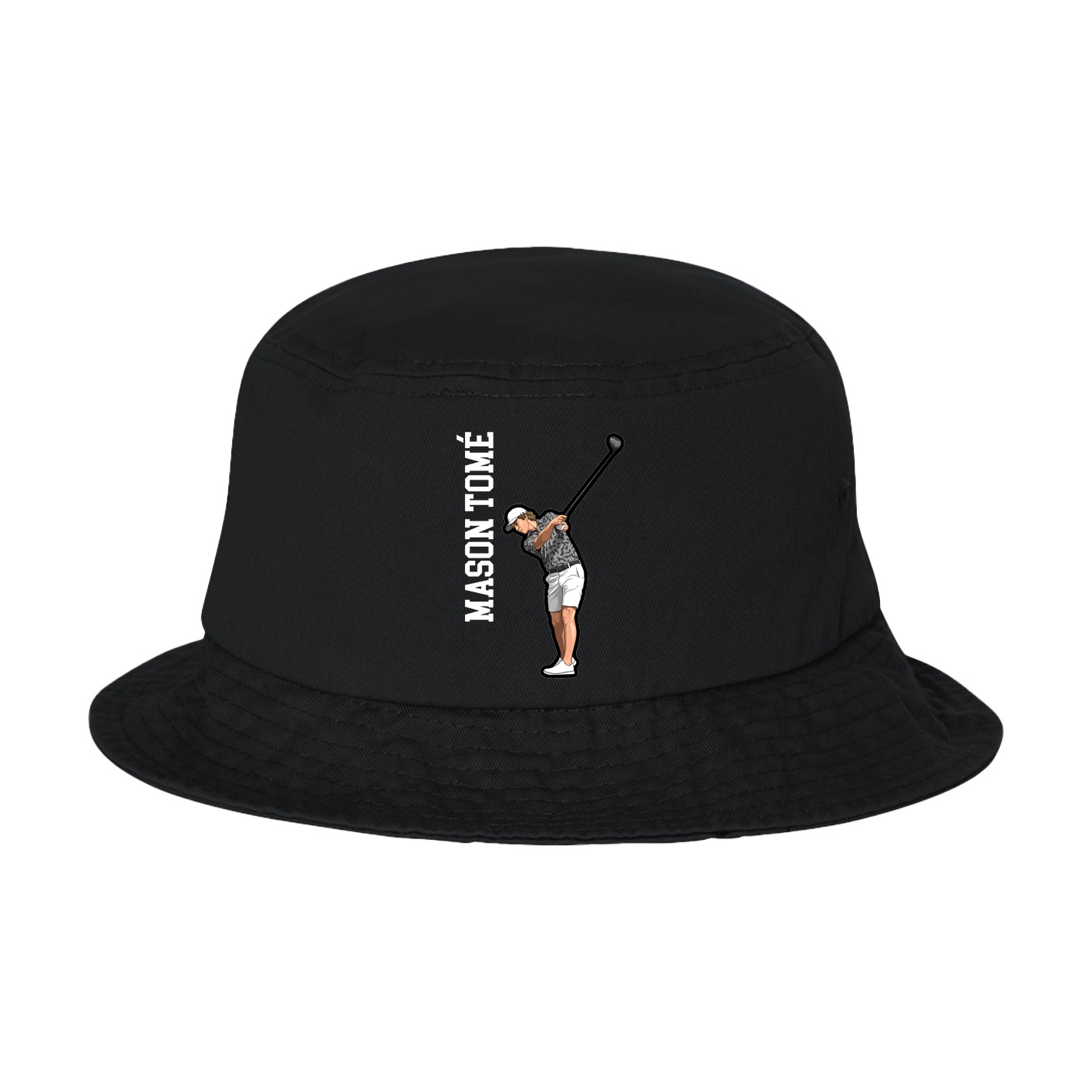 Bucket Cap — Name Vertical in Black