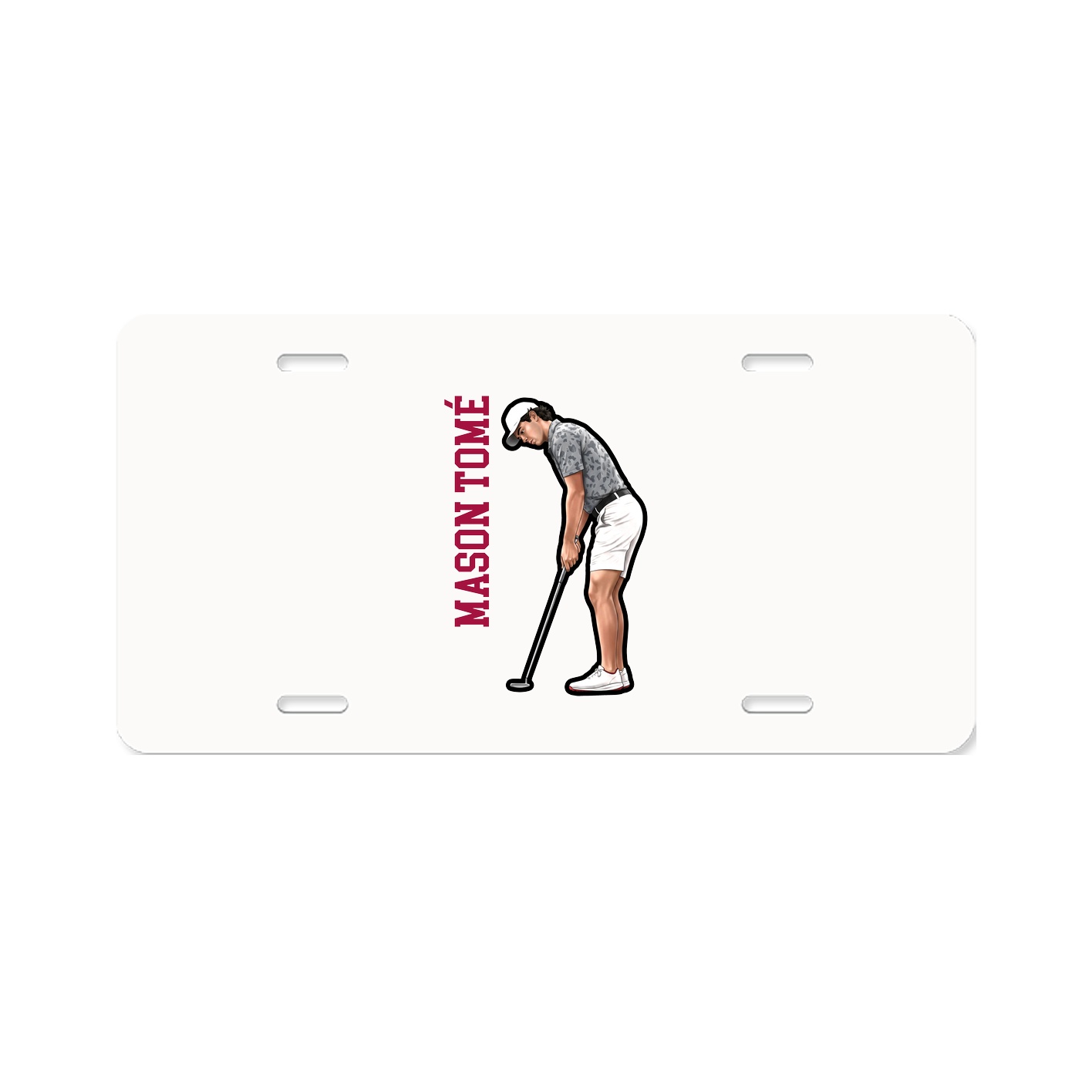 License Plate — Name Vertical in Classic