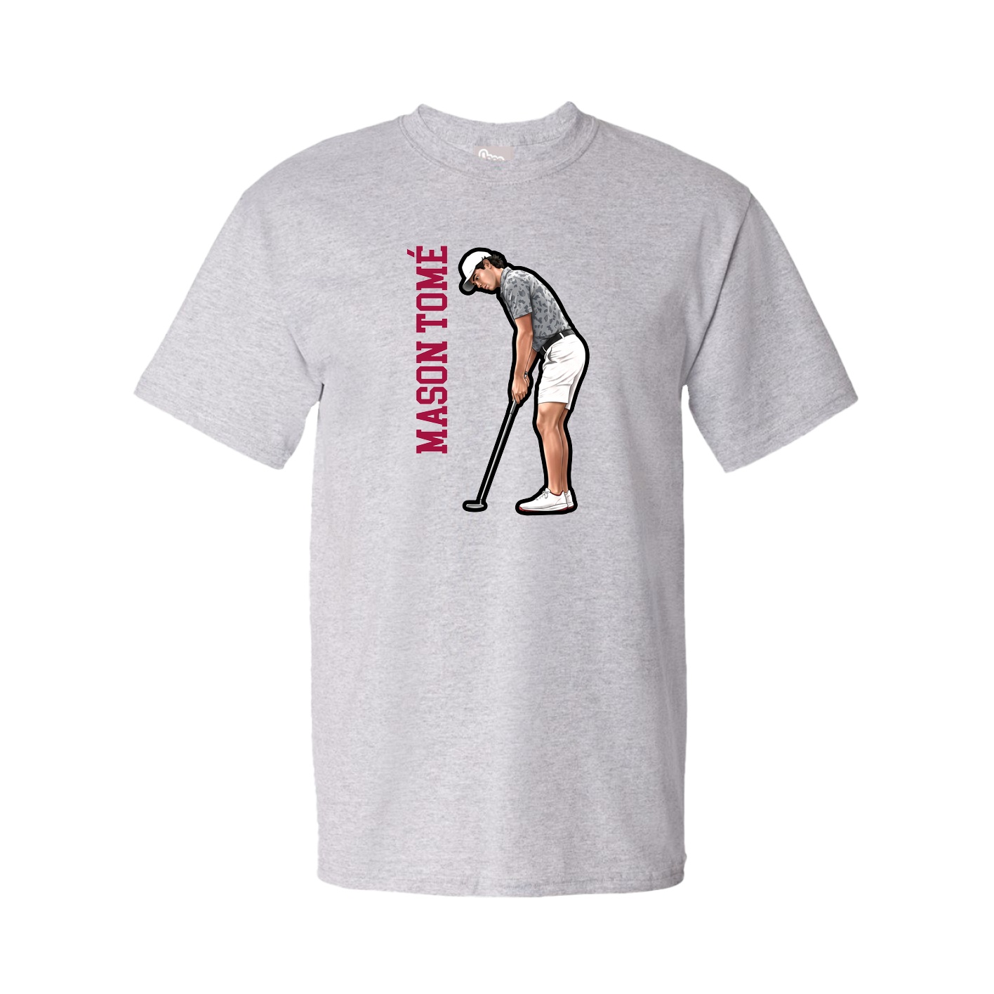 Youth Tee — Name Vertical in Grey