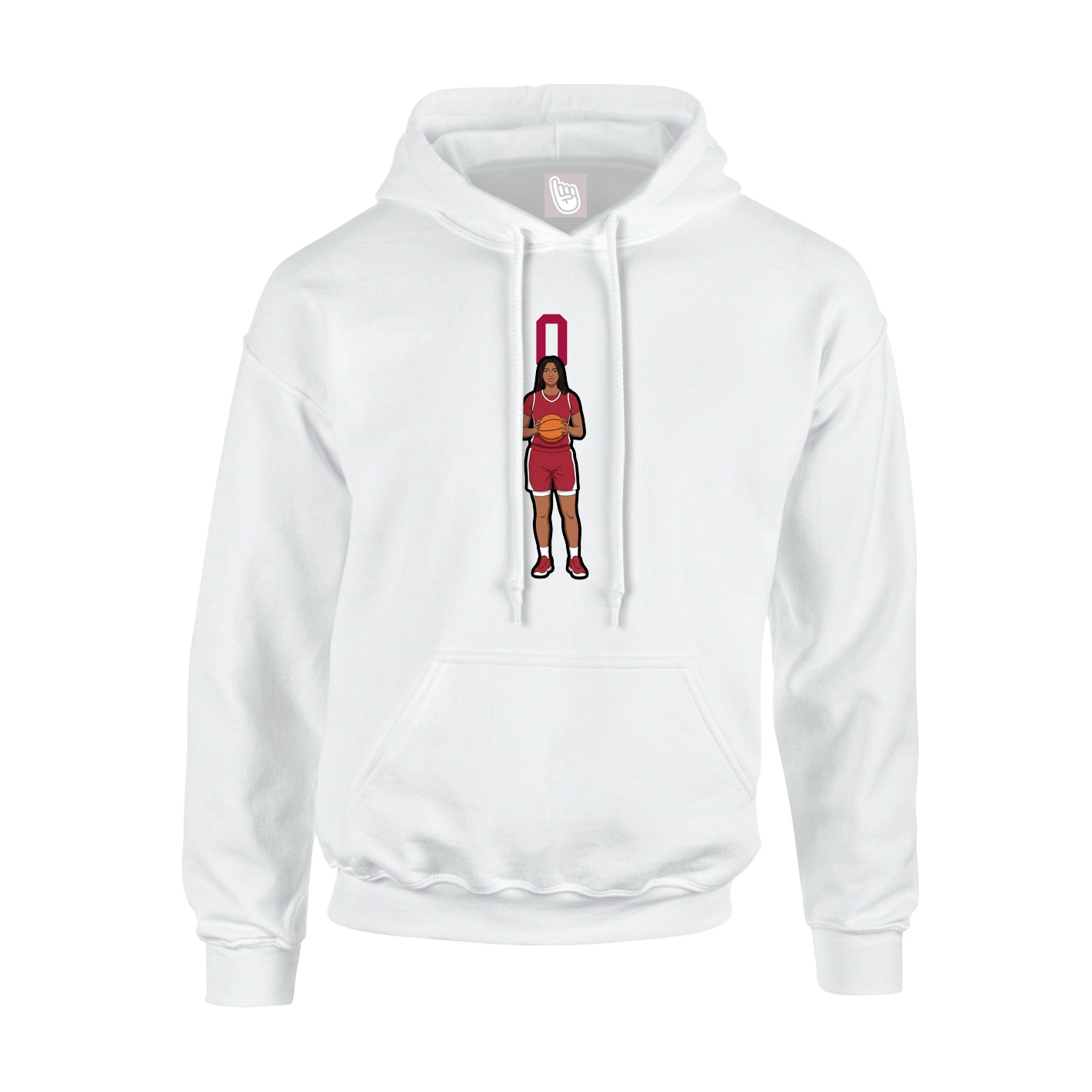 Hoodie — Number Top in White