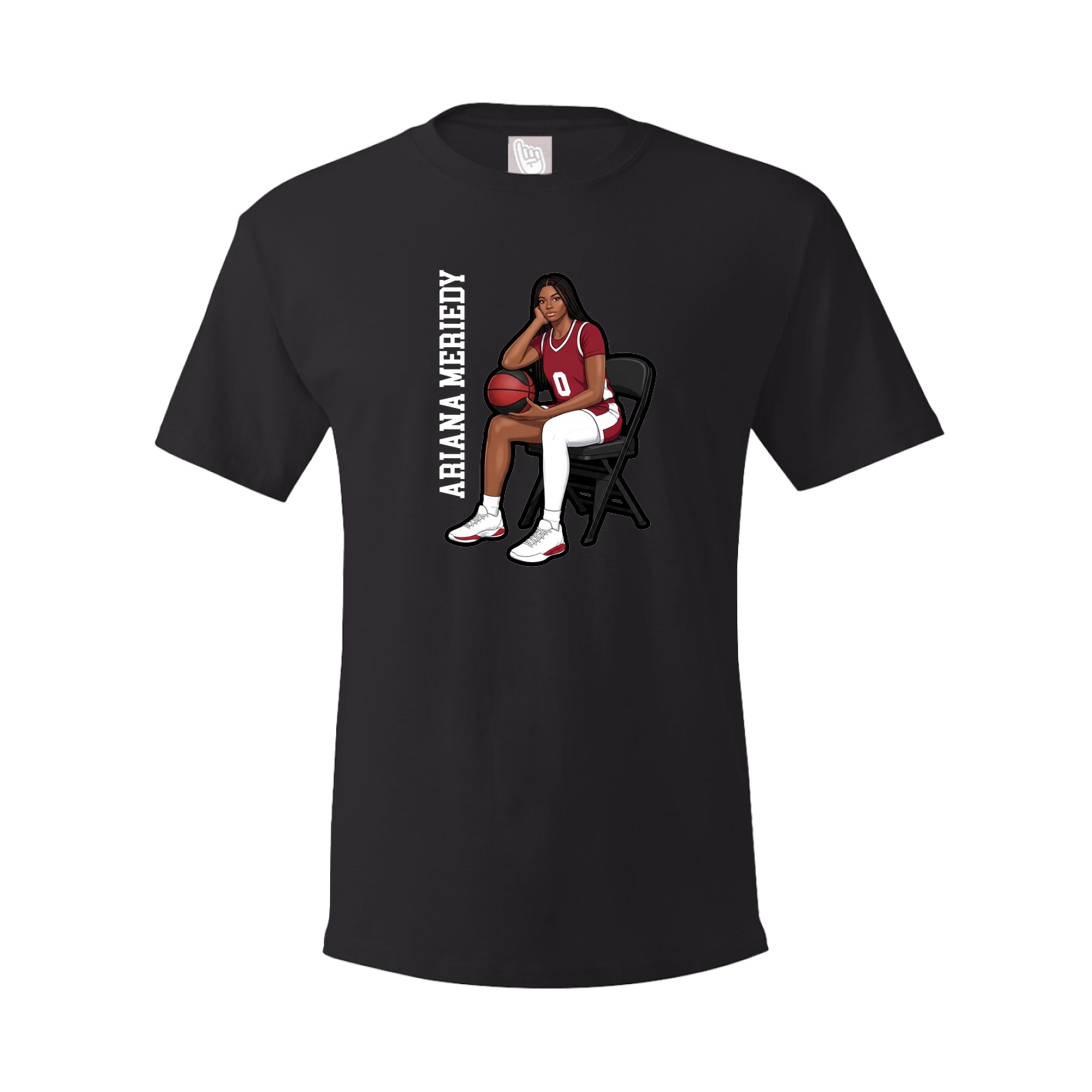 Youth Tee — Name Vertical in Black