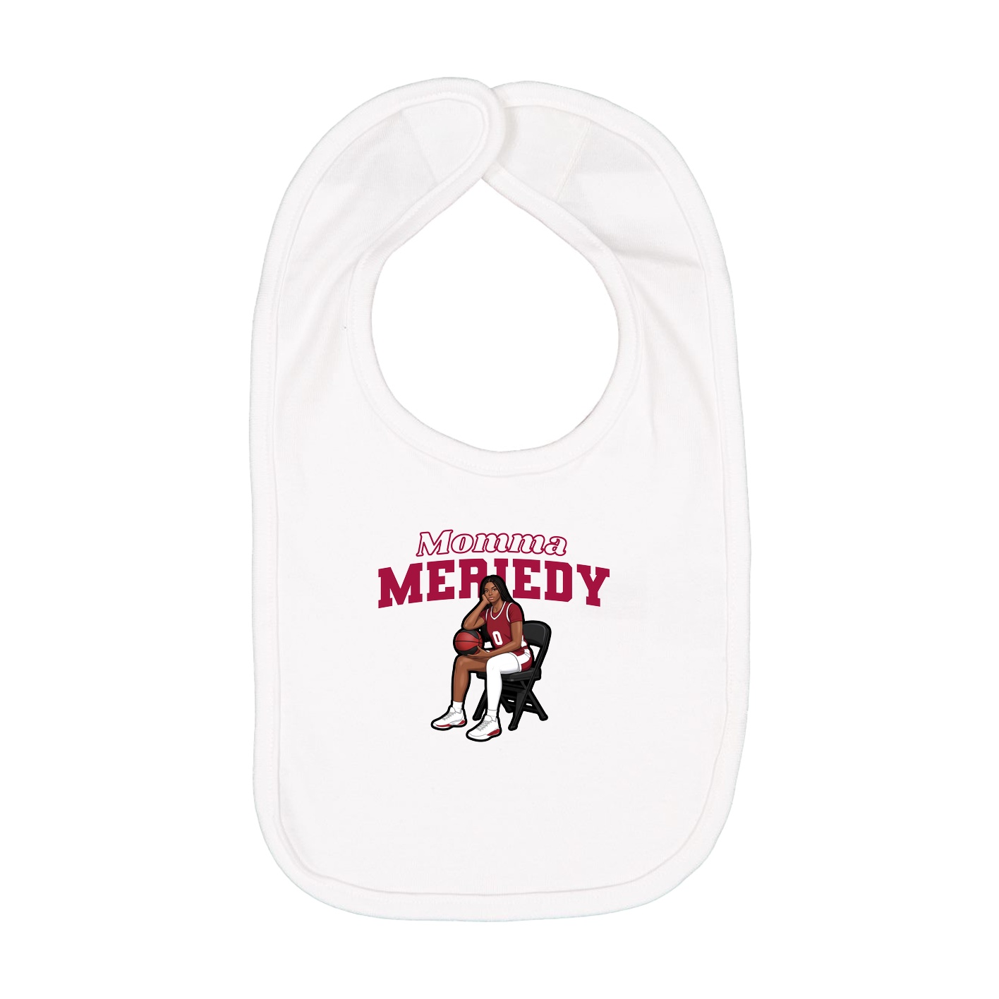 Infant Bib — Mothers Day Block in White