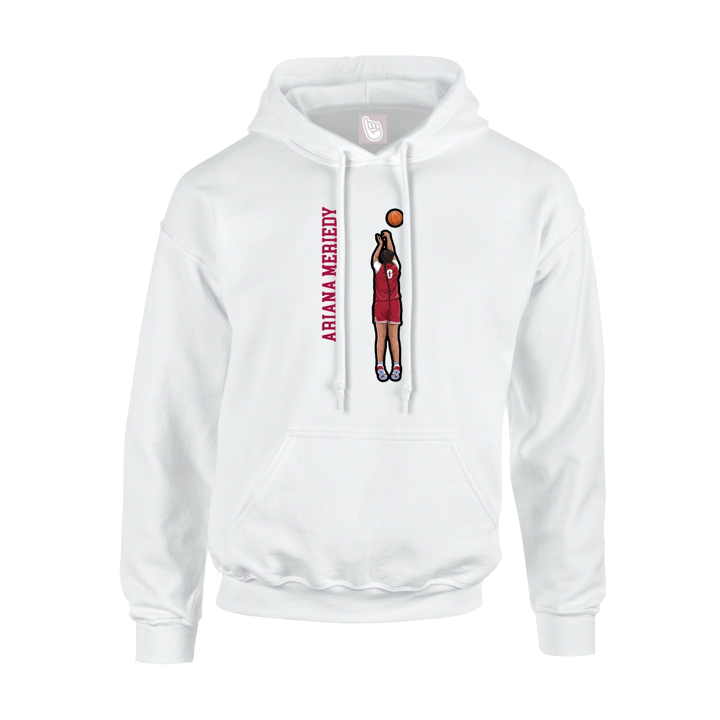 Hoodie — Name Vertical in White