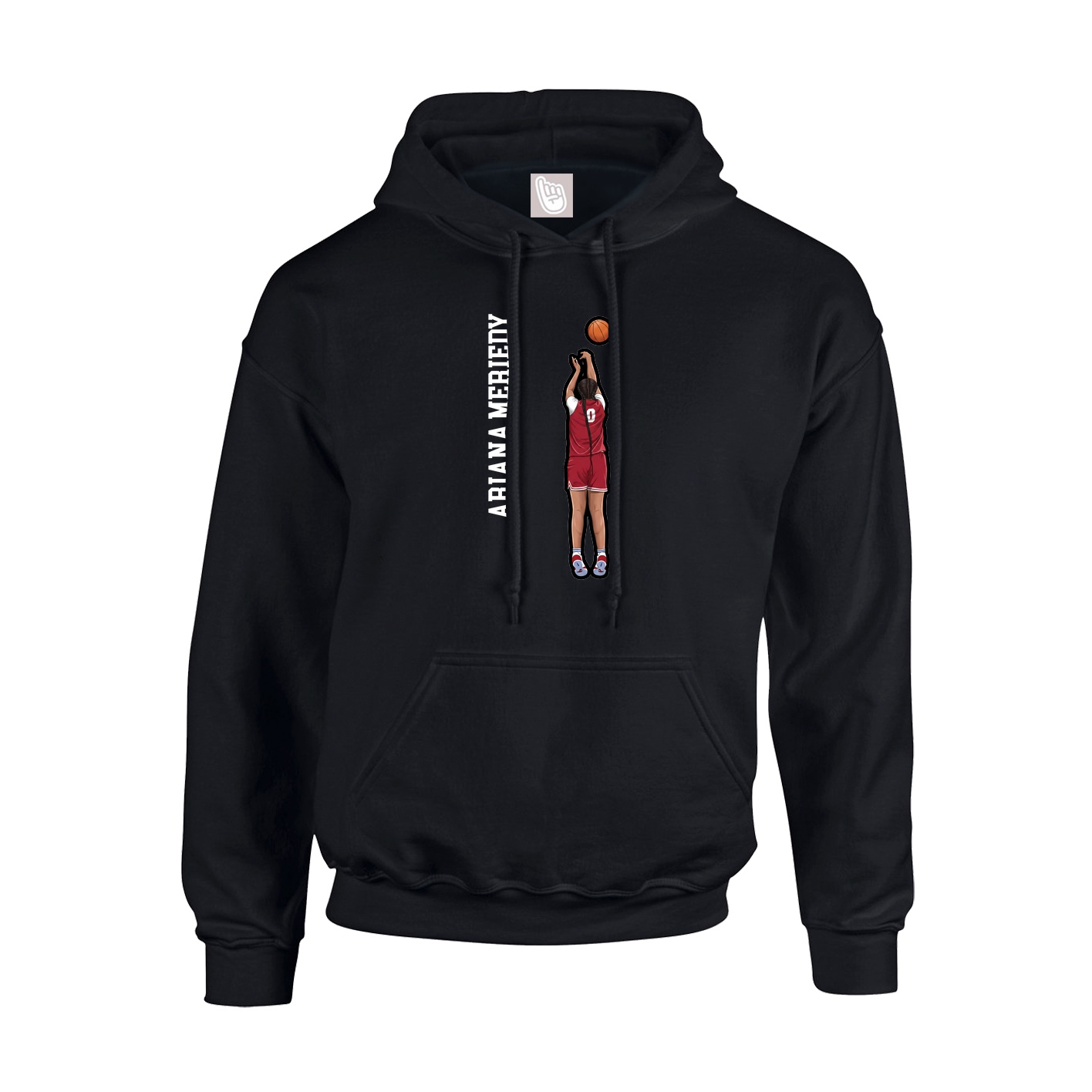 Youth Hoodie — Name Vertical in Black