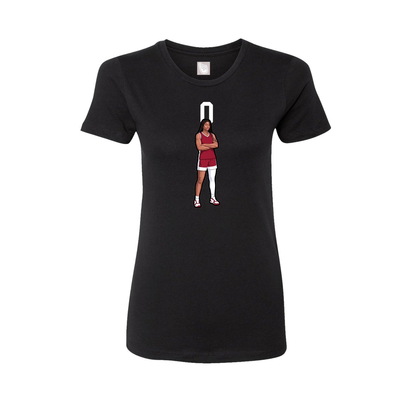 Womens Tee — Number Top in Black