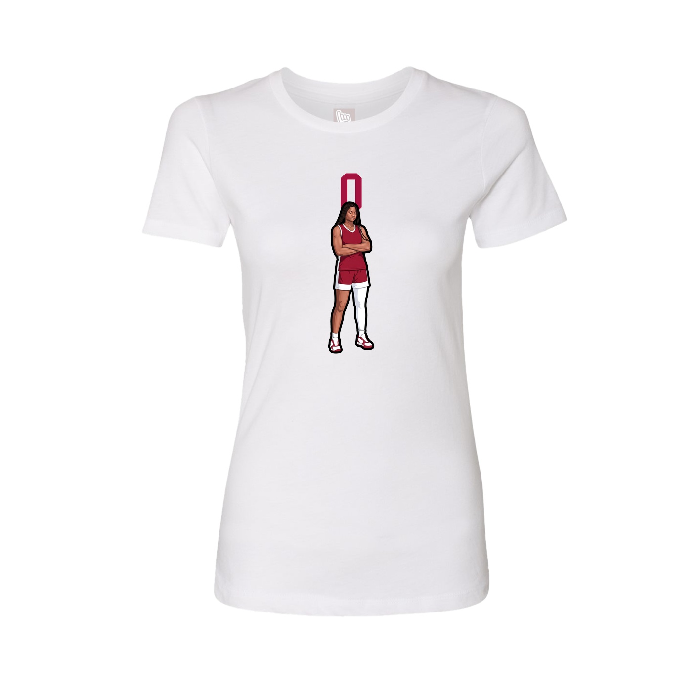 Womens Tee — Number Top in White