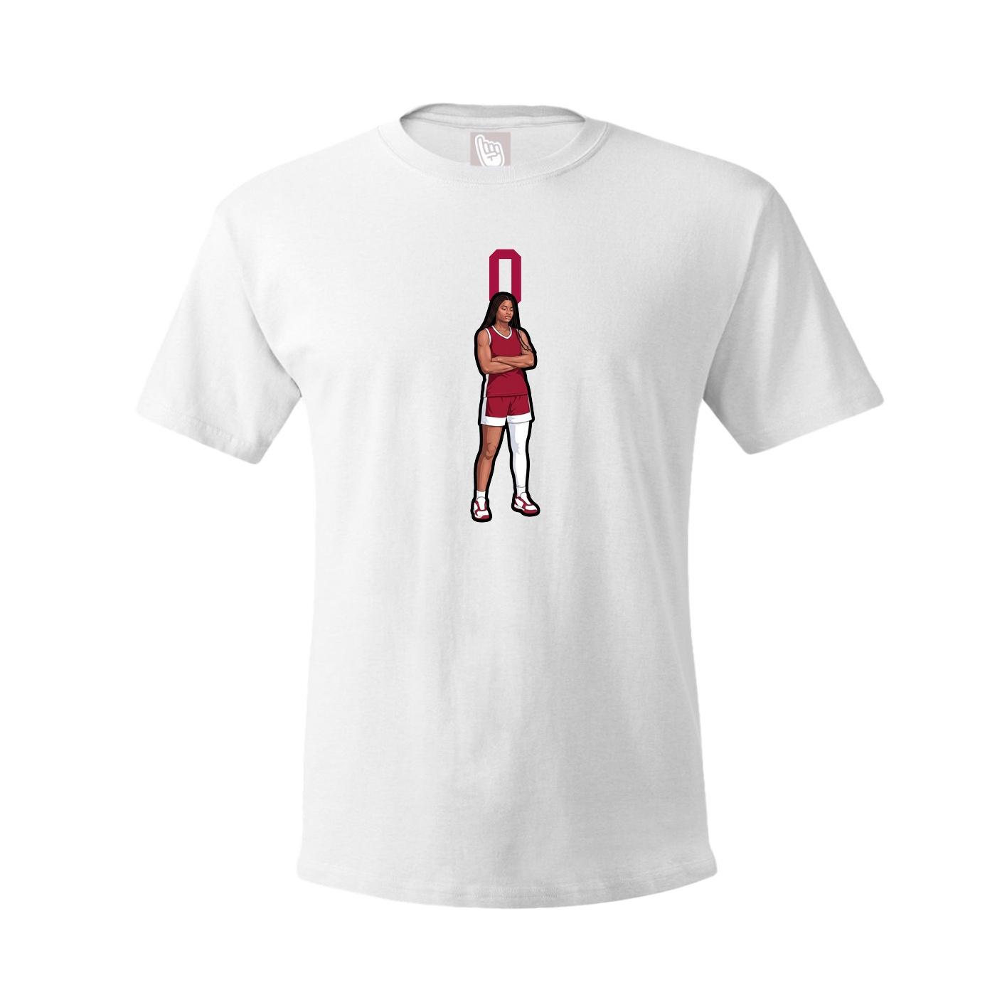 Youth Tee — Number Top in White