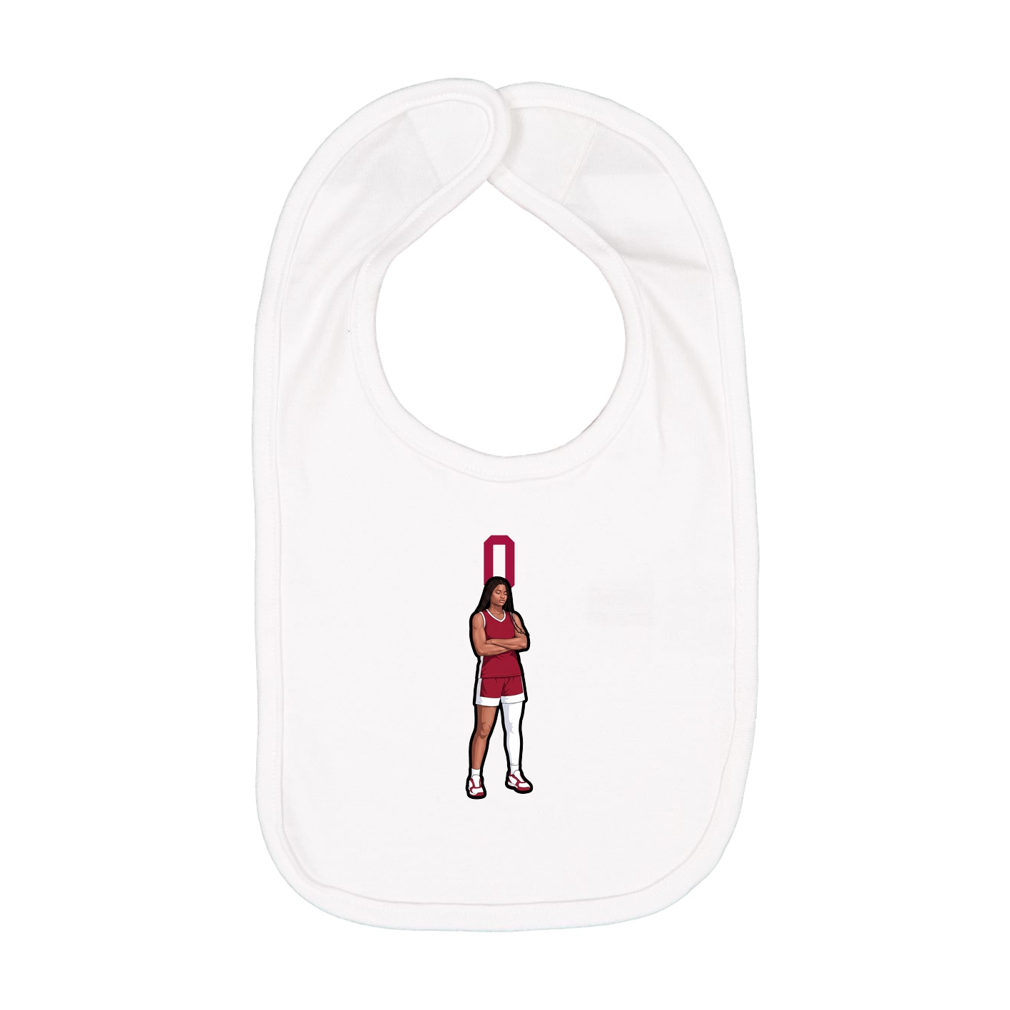 Infant Bib — Number Top in White