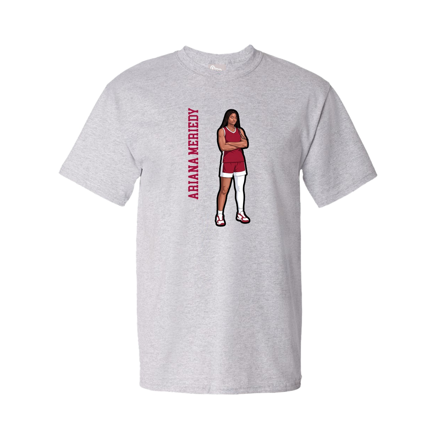 Youth Tee — Name Vertical in Grey