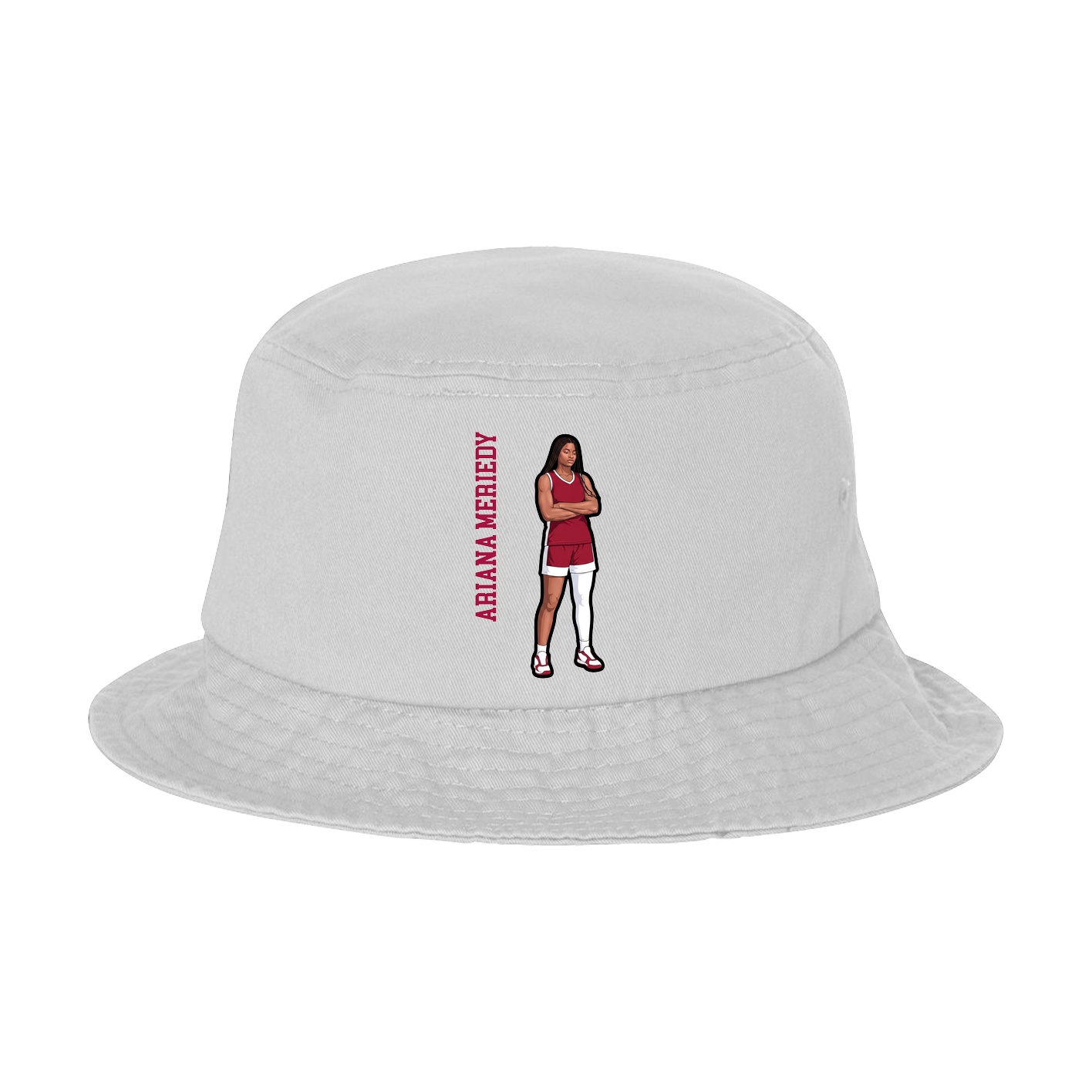 Bucket Cap — Name Vertical in White
