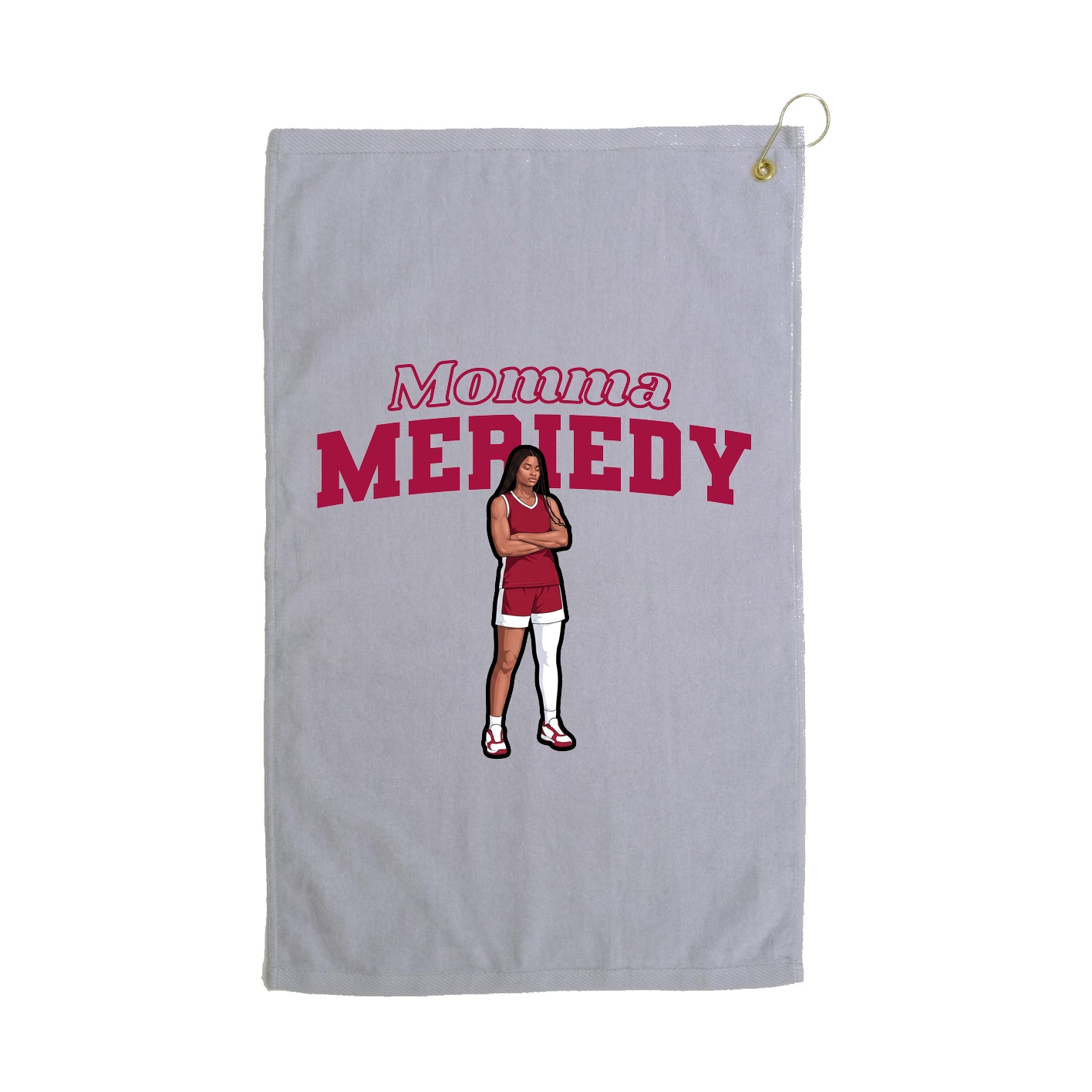 Golf Towel — Mothers Day Block in Grey