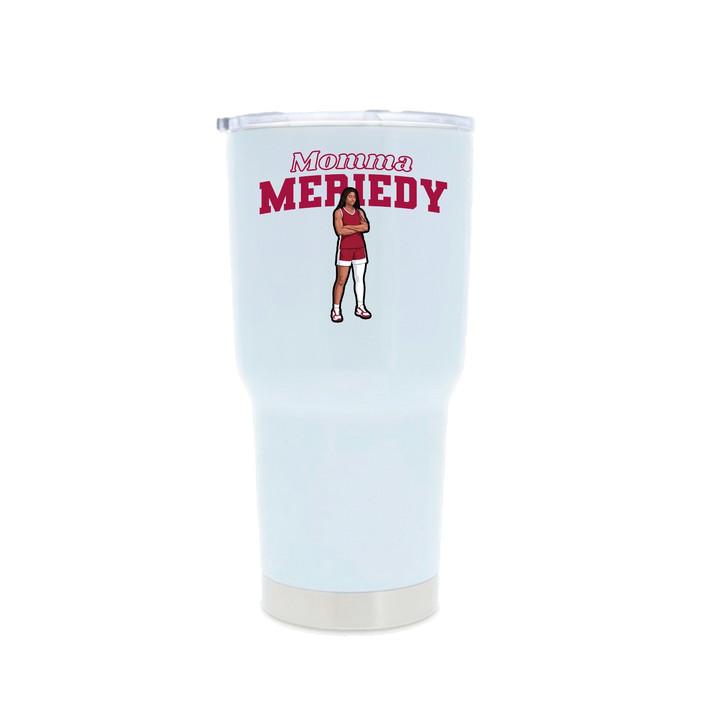 30oz Stainless Steel Tumbler — Mothers Day Block in White