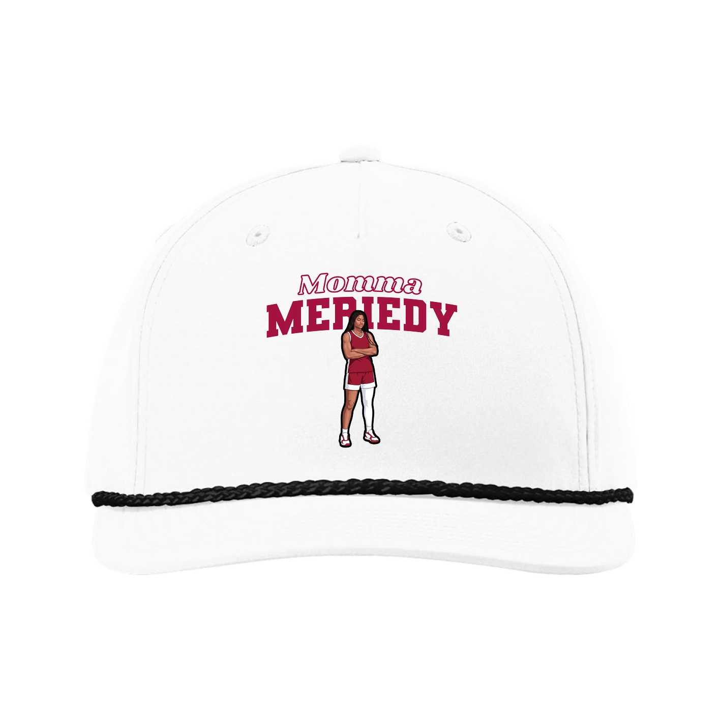 Five-Panel Classic Rope Cap — Mothers Day Block in White