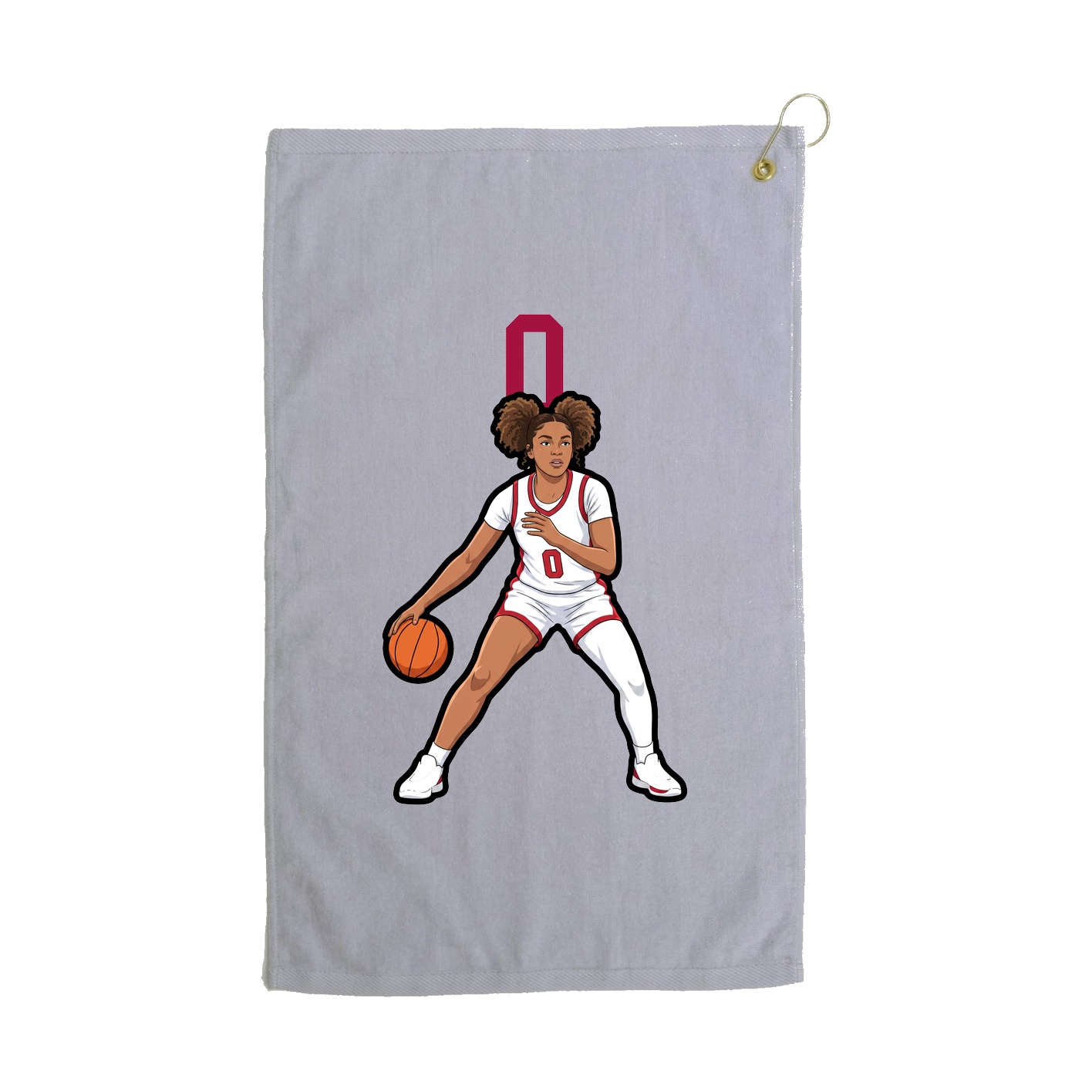 Golf Towel — Number Top in Grey