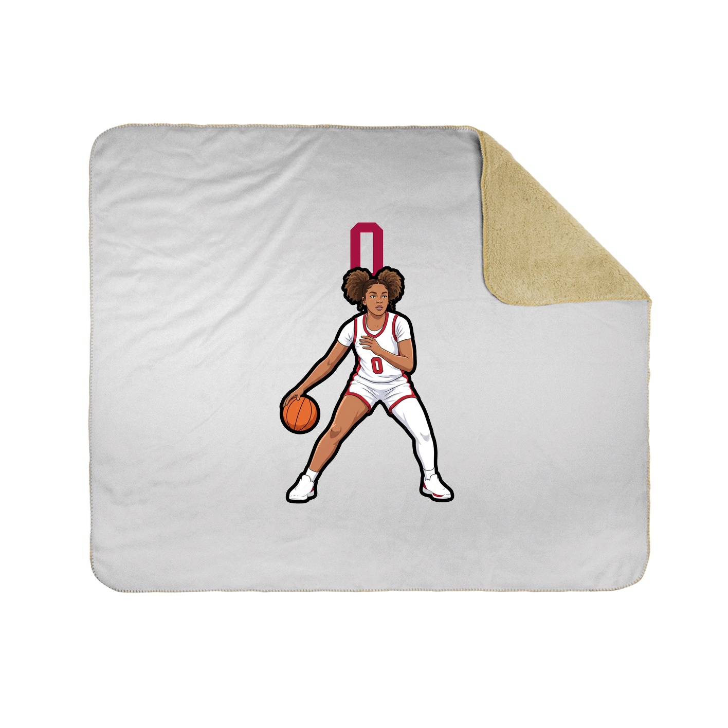 Throw Blanket — Number Top in White