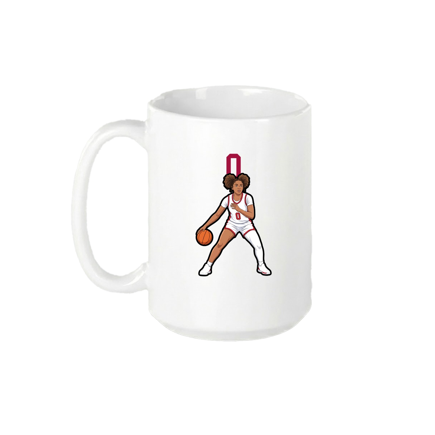15oz Coffee Mug — Number Top in White