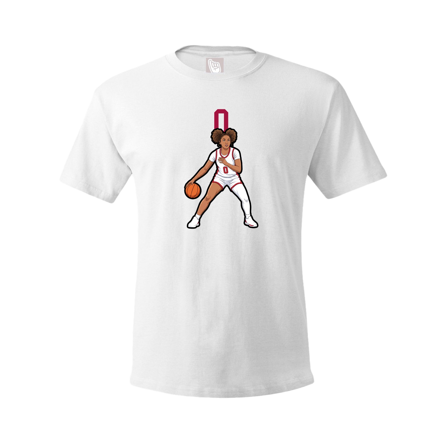 Youth Tee — Number Top in White