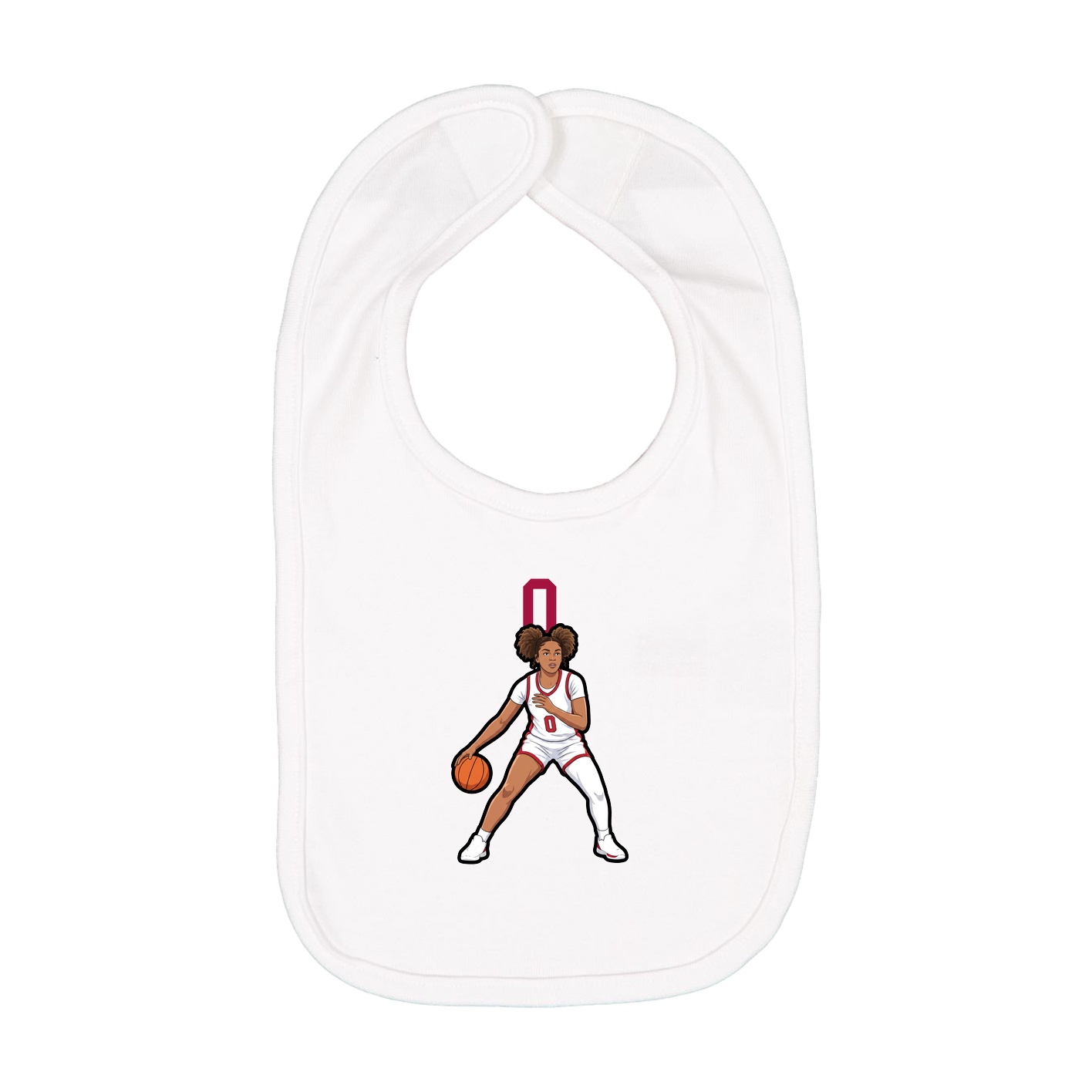 Infant Bib — Number Top in White