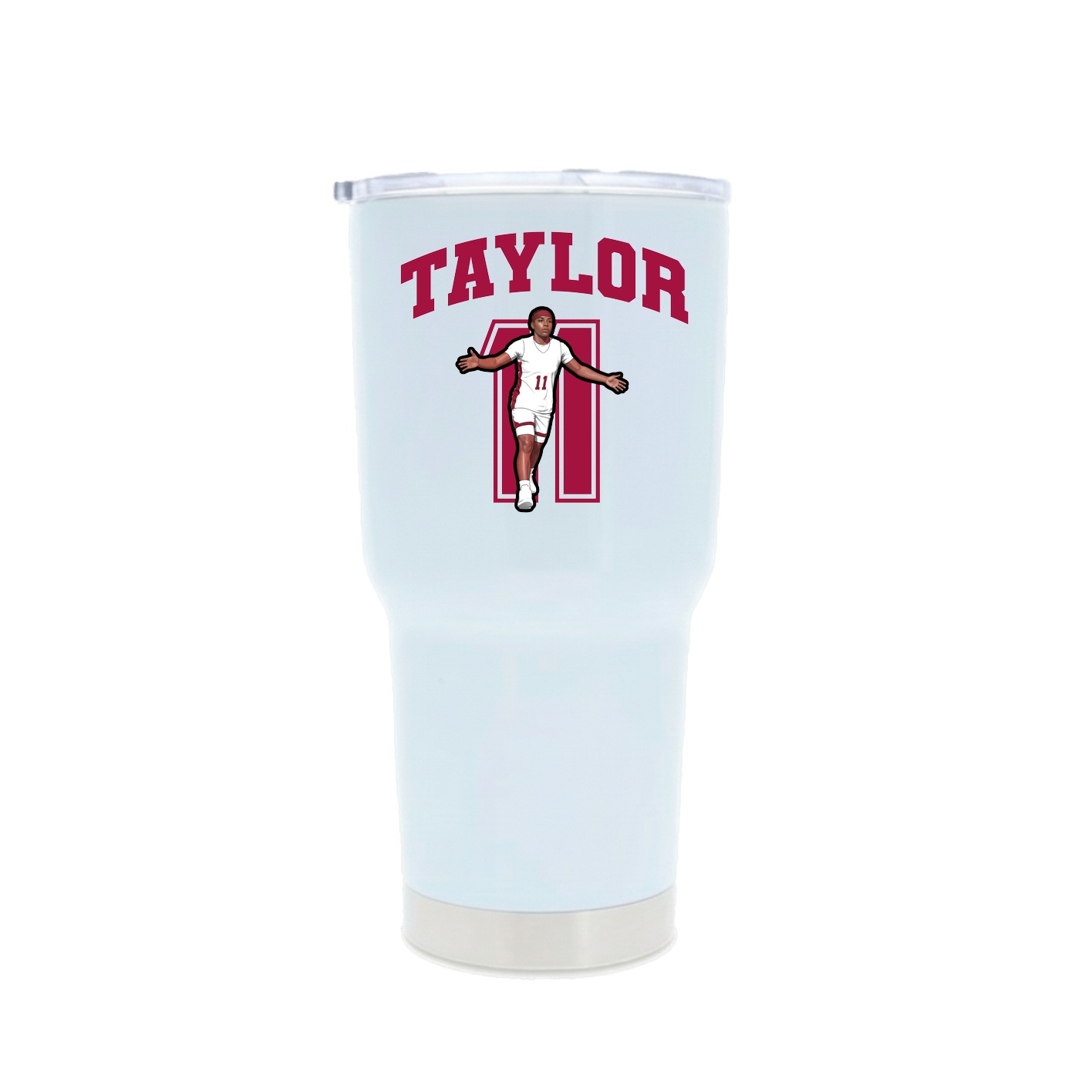 30oz Stainless Steel Tumbler — Number in White