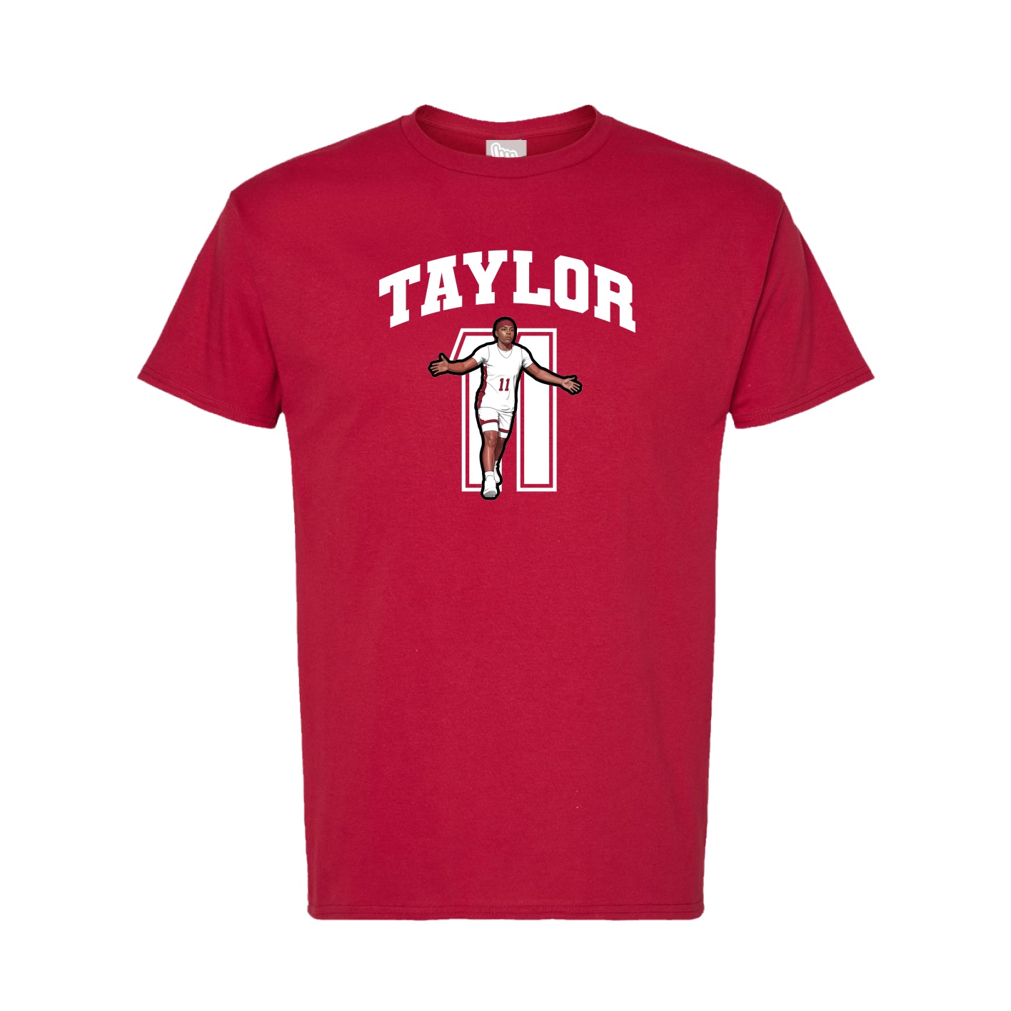 Tee — Number in Crimson