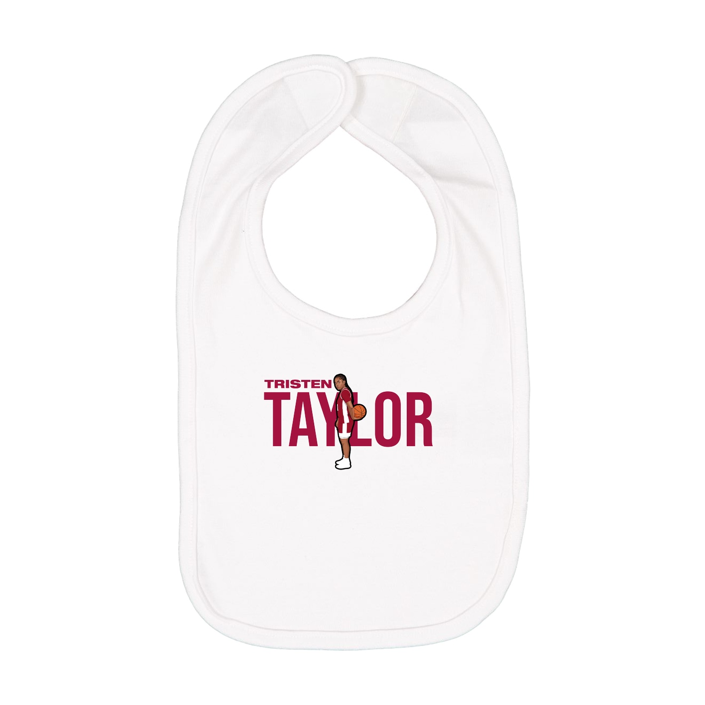 Infant Bib — Player Name in White