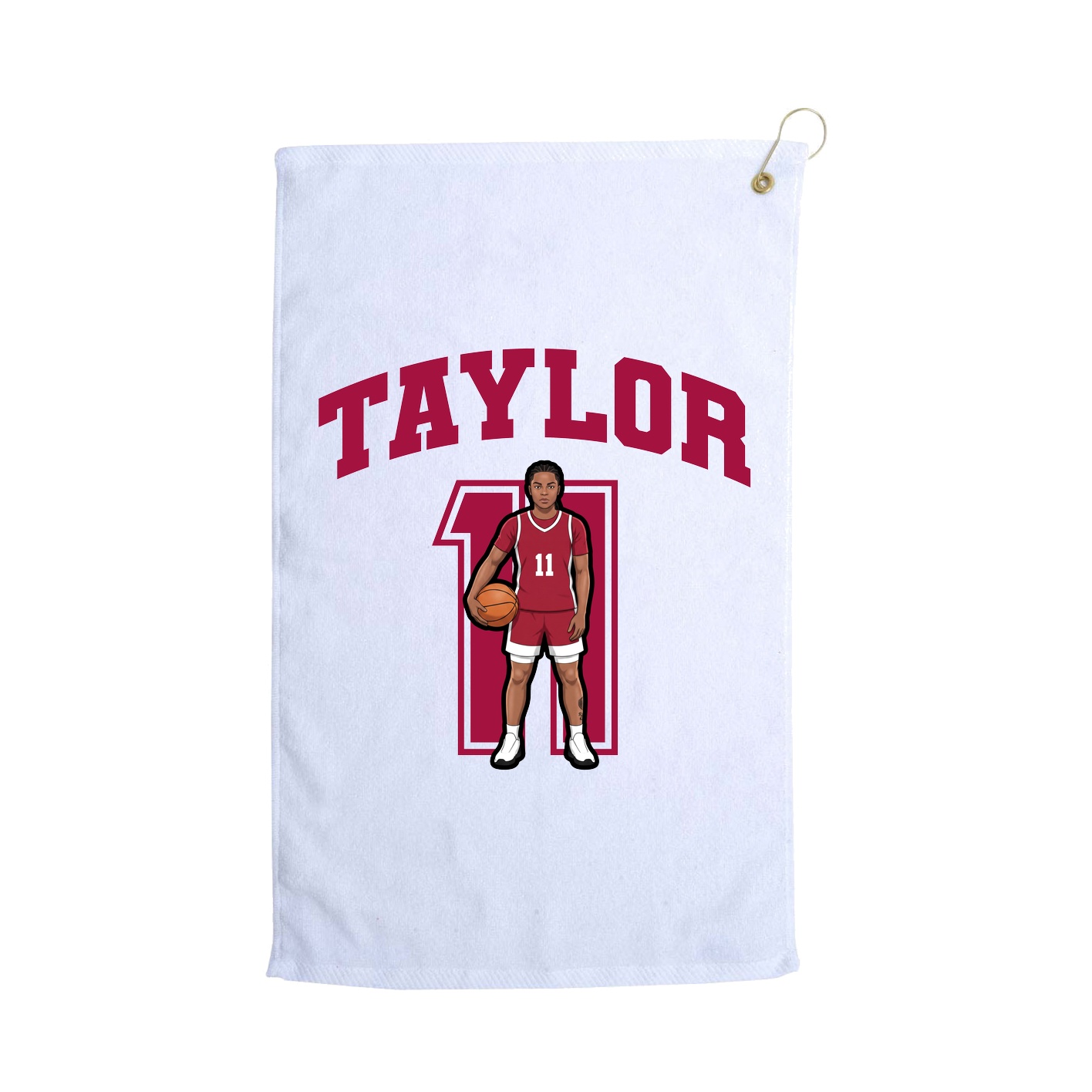 Golf Towel — Number in White