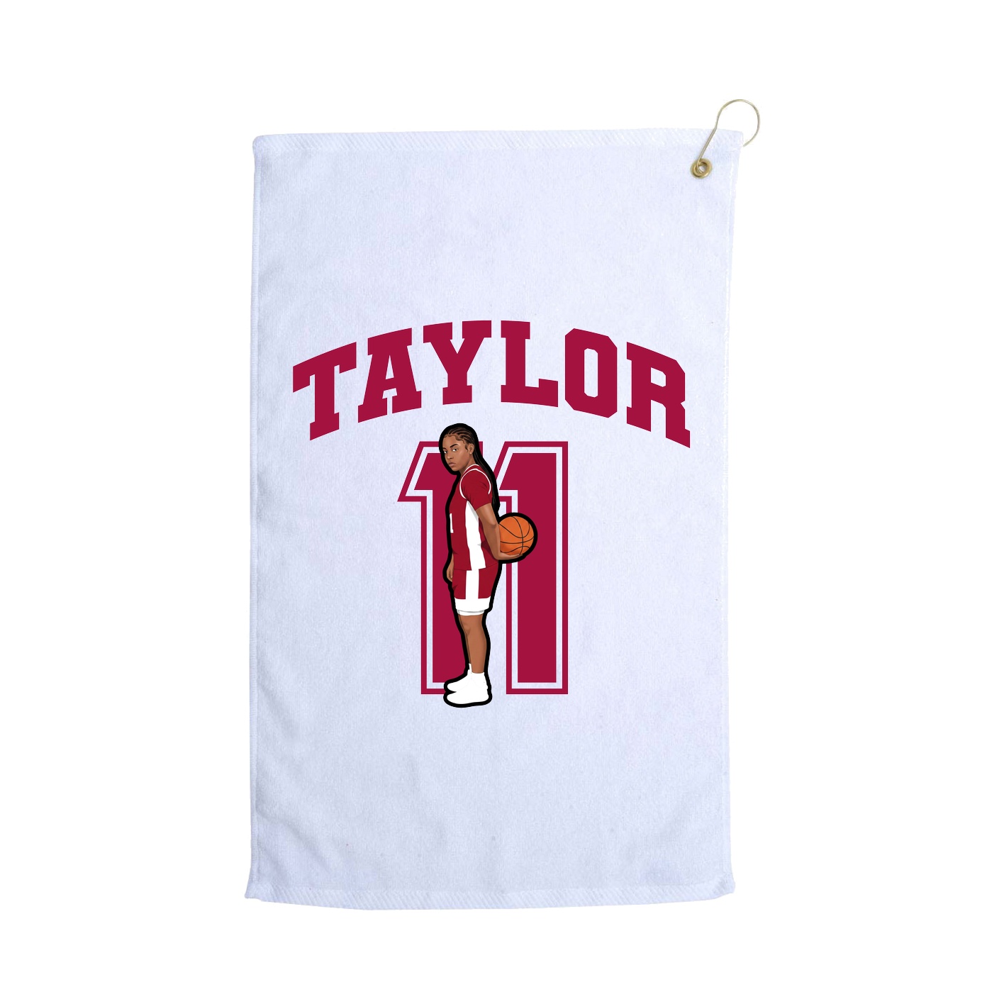 Golf Towel — Number in White