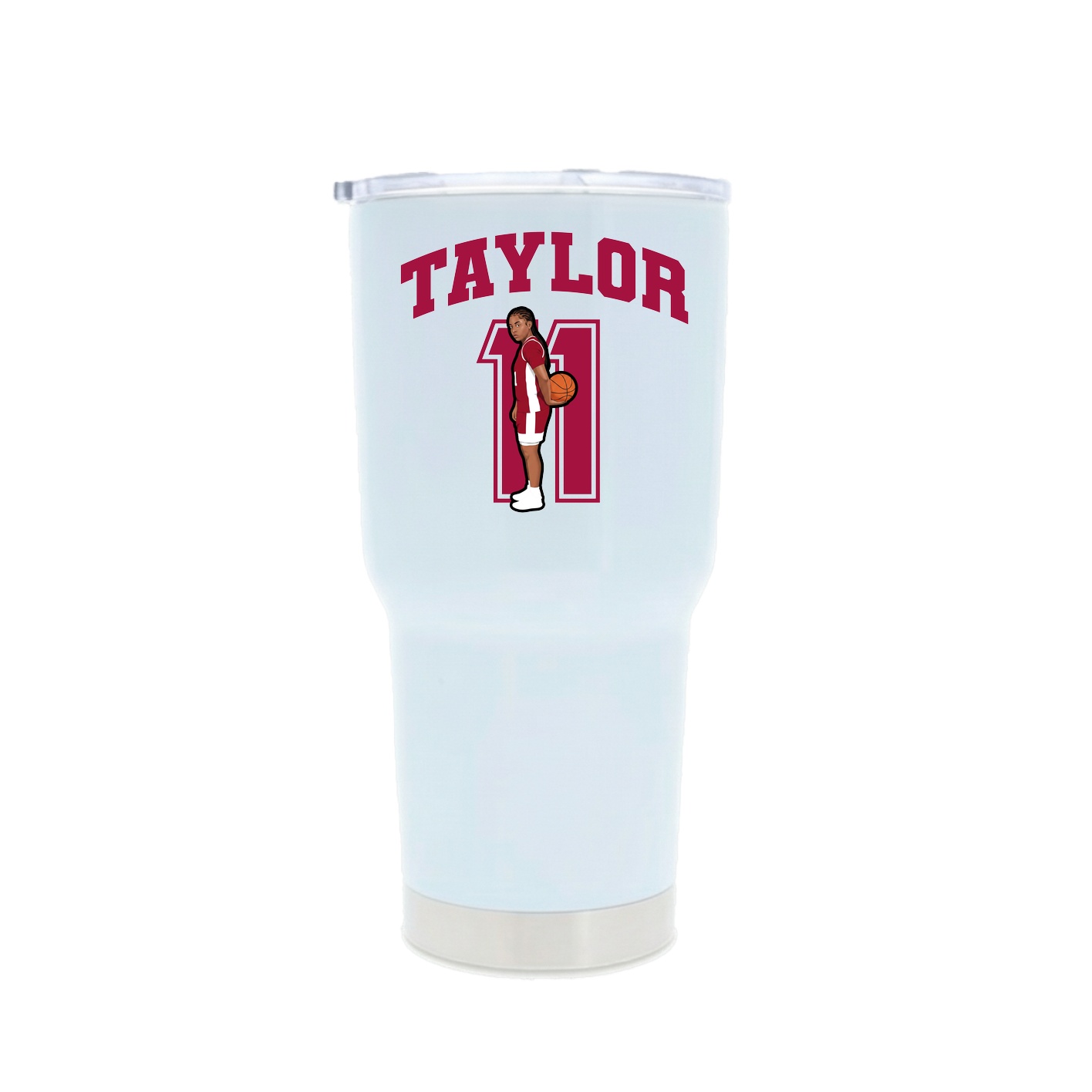 30oz Stainless Steel Tumbler — Number in White