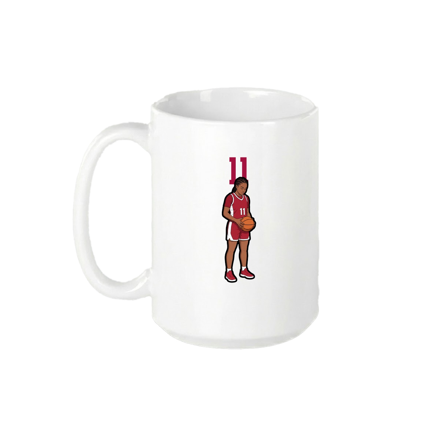15oz Coffee Mug — Number Top in White