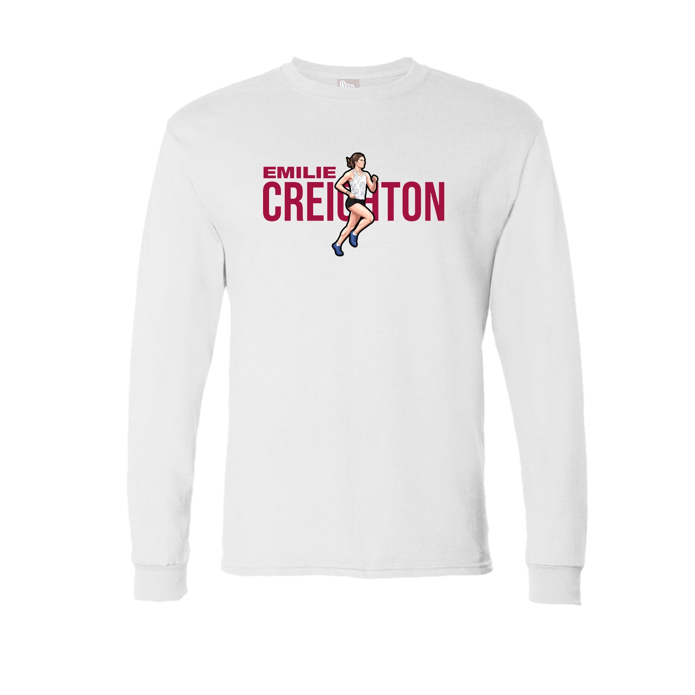 Long Sleeve Tee — Player Name in White
