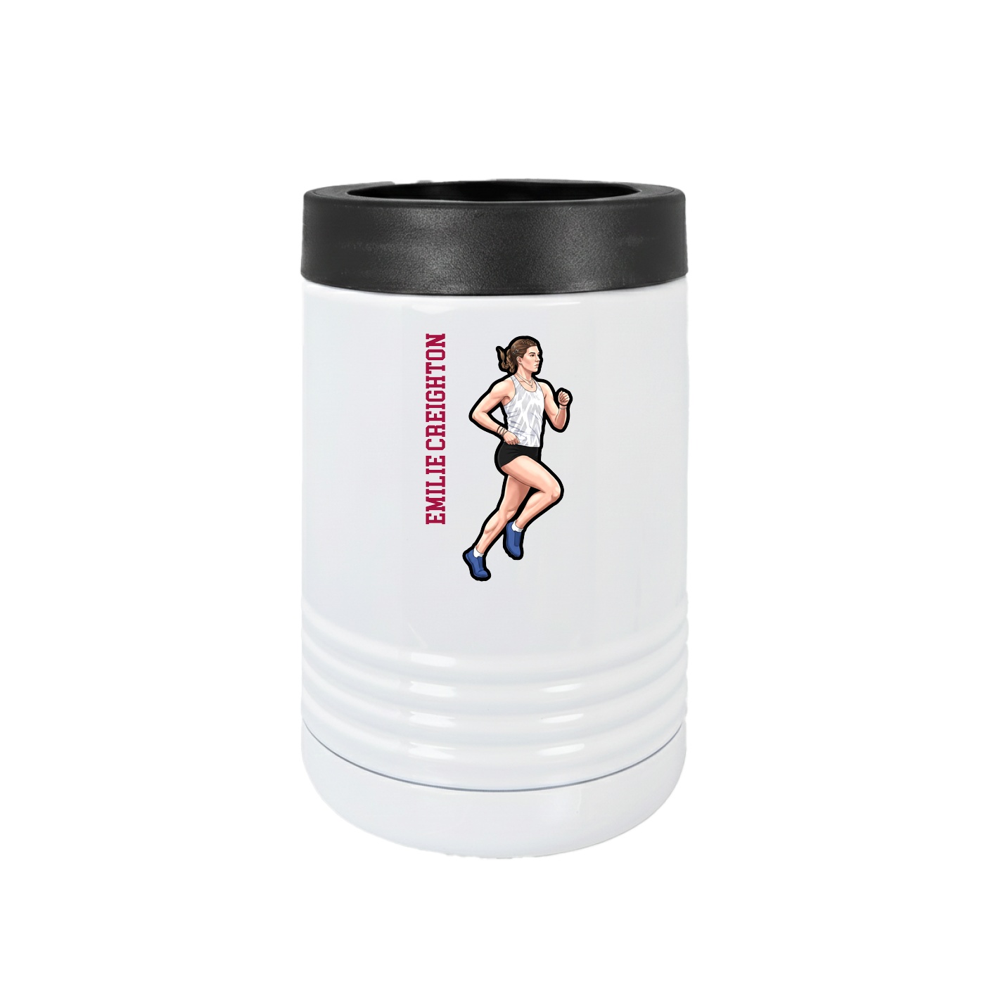 Beverage Holder — Name Vertical in White