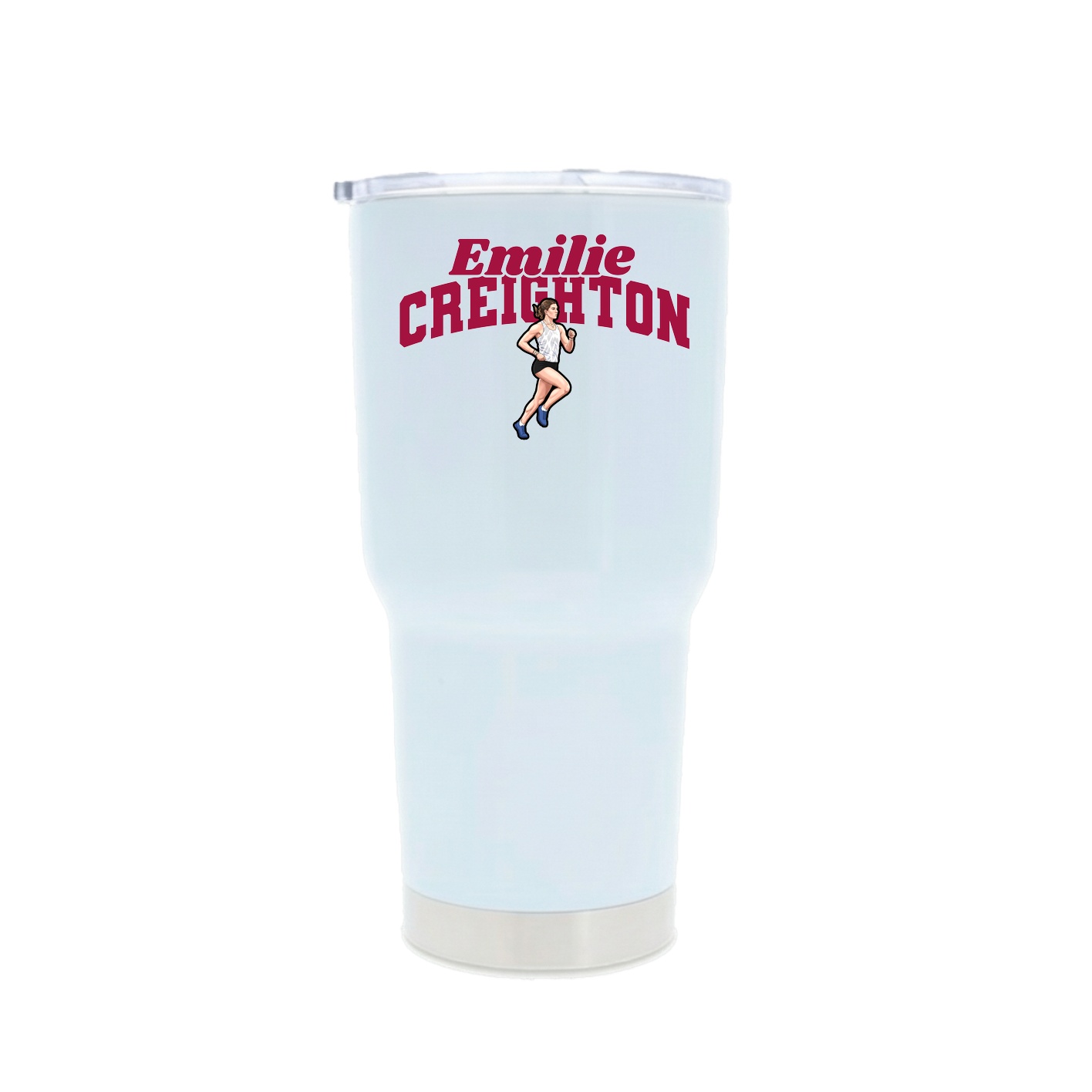 30oz Stainless Steel Tumbler — Signature Arch in White