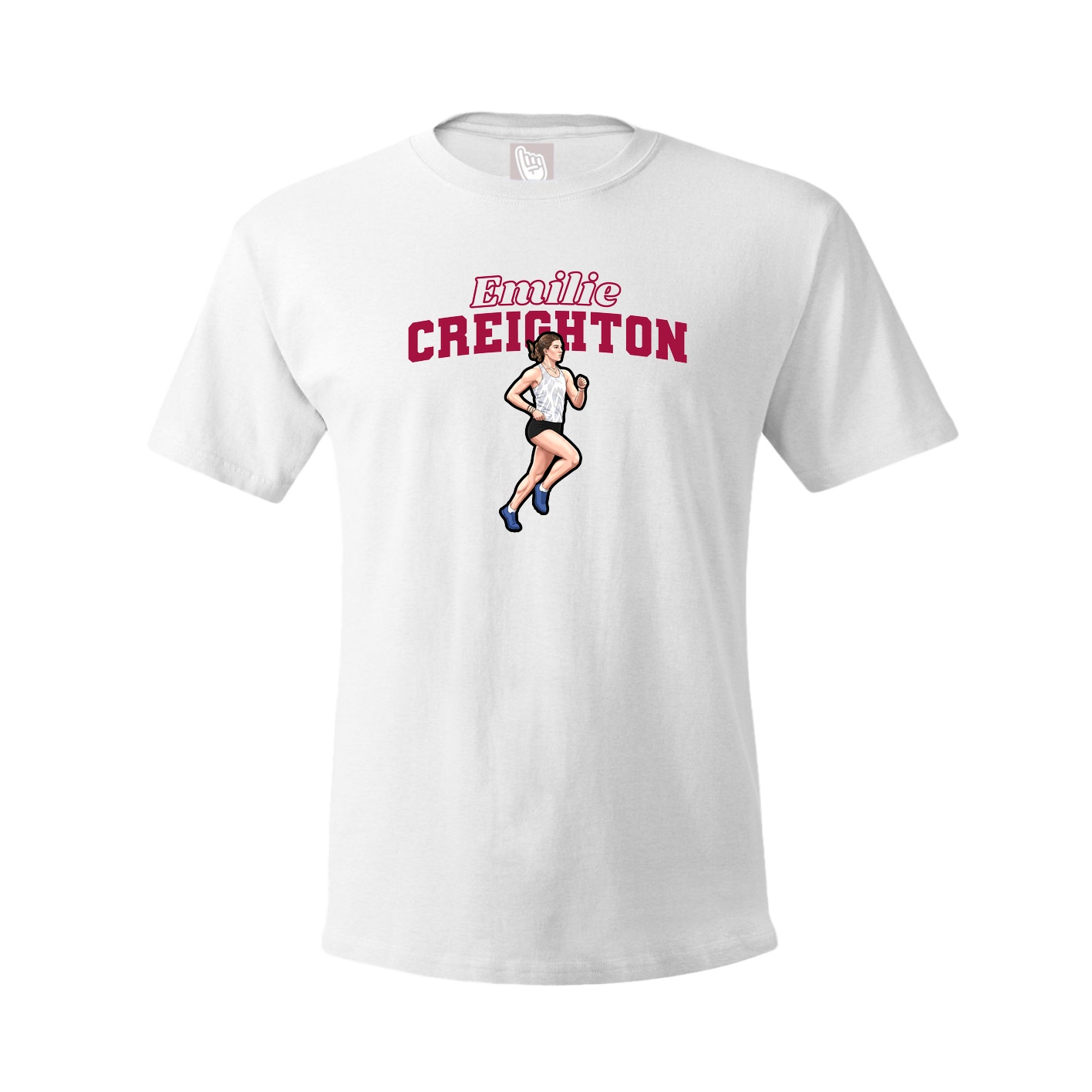 Youth Tee — Name Arch in White